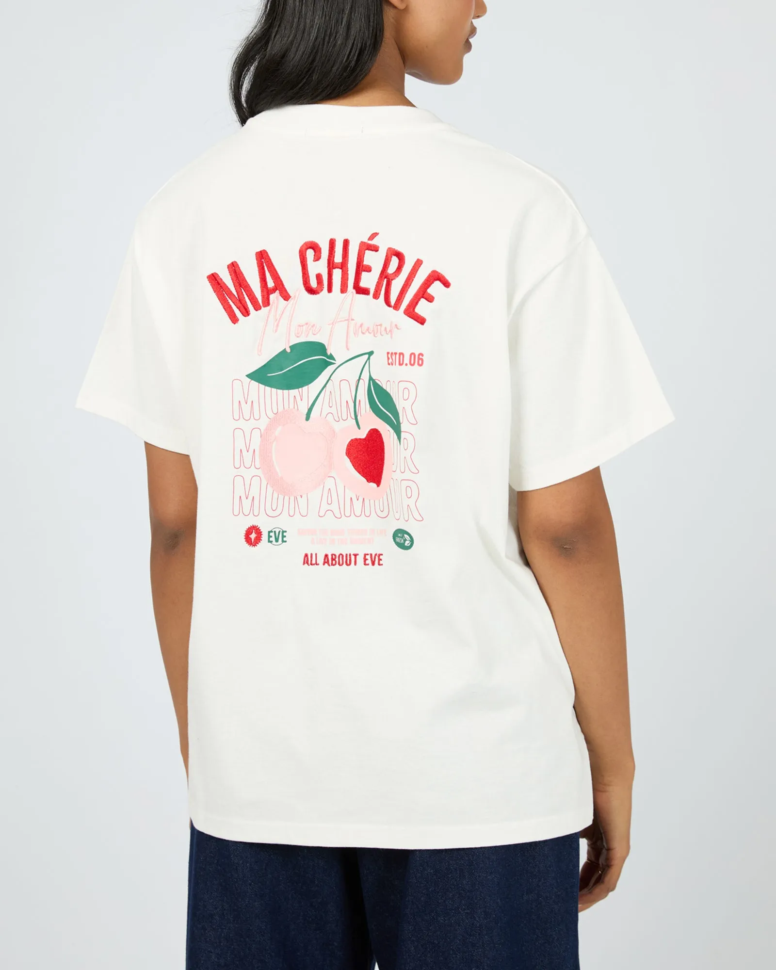 Ma Cherie Relaxed Tee Vintage White sold by All About Eve