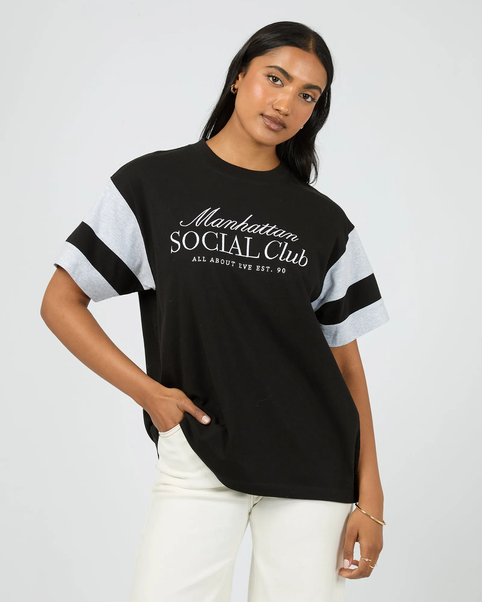 Varsity Club Relaxed Tee Black sold by All About Eve