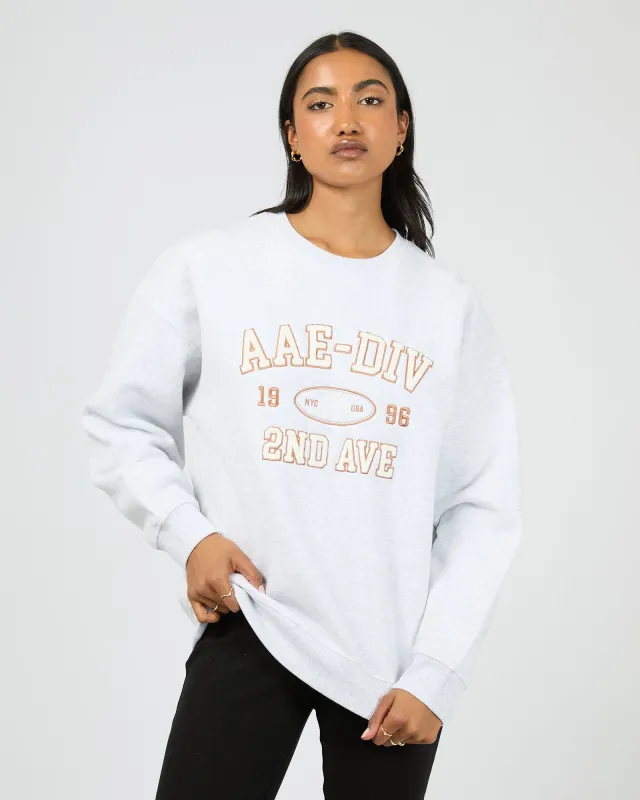 Avenue Relaxed Crew Snow Marle sold by All About Eve