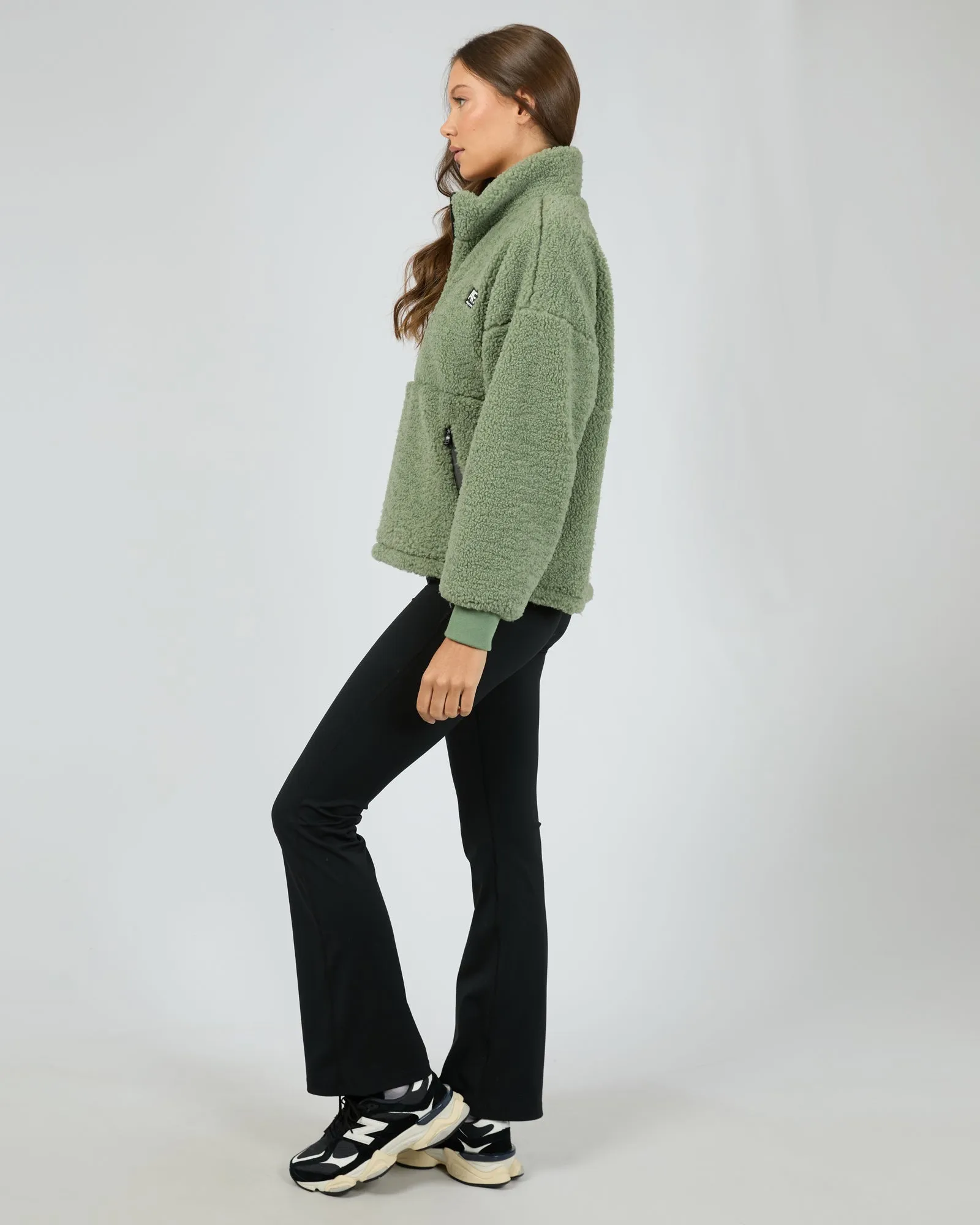 Amara Quarter Zip Teddy Khaki sold by All About Eve product image thumbnail 5