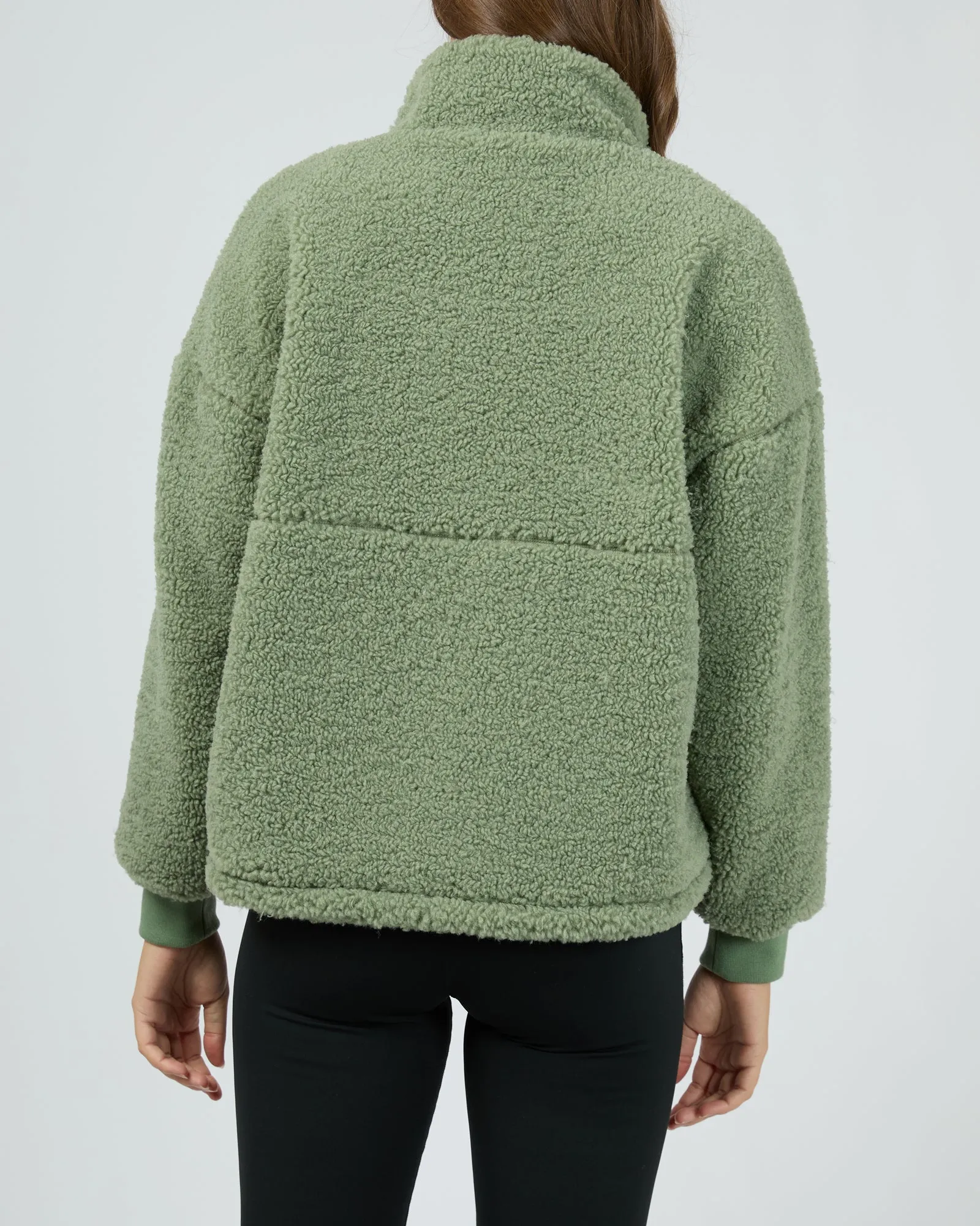 Amara Quarter Zip Teddy Khaki sold by All About Eve product image thumbnail 3