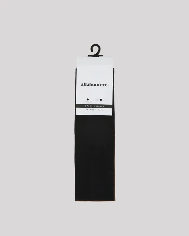 Jessie 2 Pack Headband Black & Brown sold by All About Eve