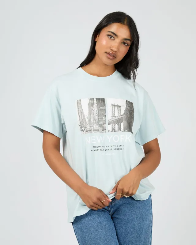 New York Relaxed Tee Cloud sold by All About Eve