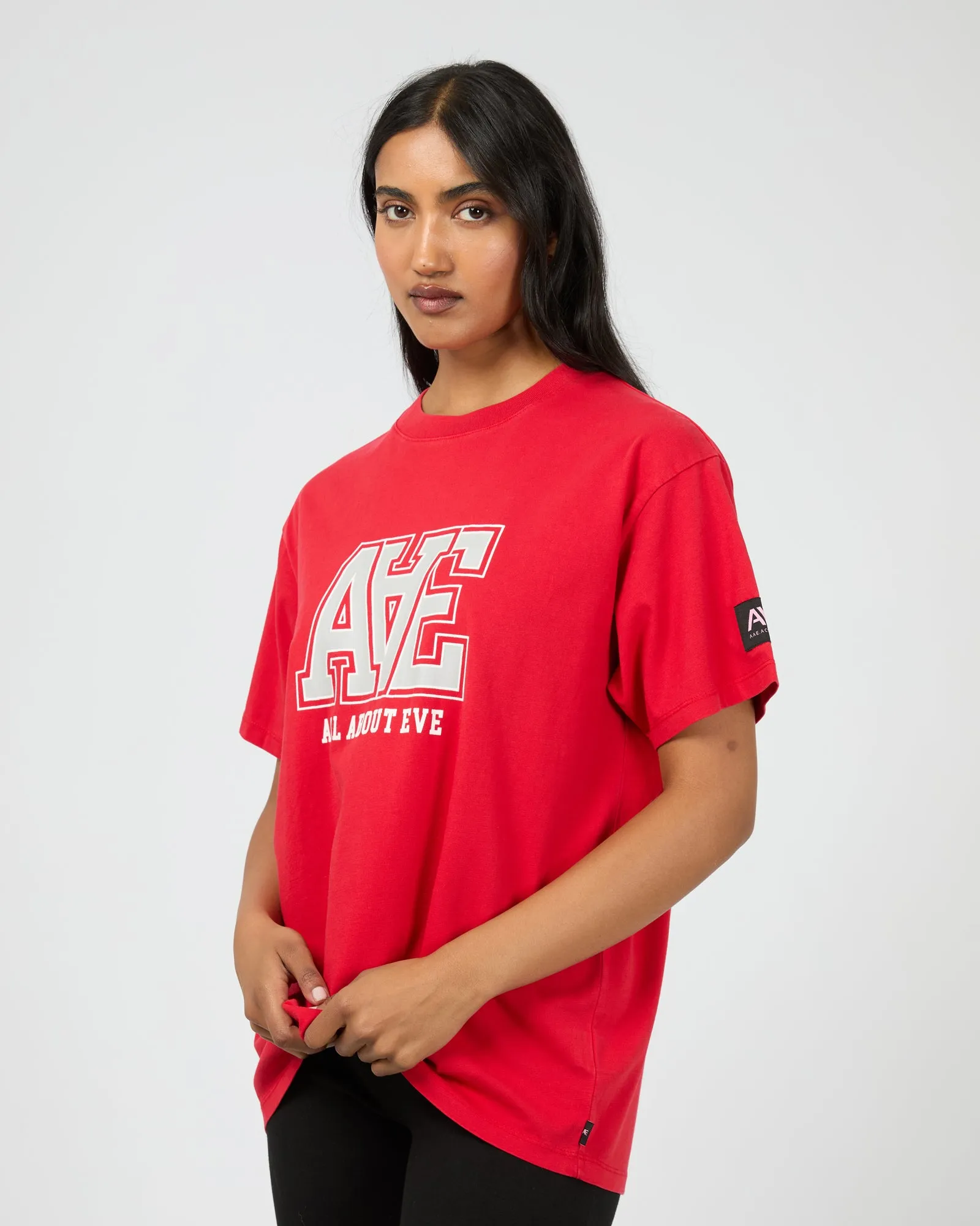 Monogram Relaxed Tee Scarlet sold by All About Eve product image thumbnail 4