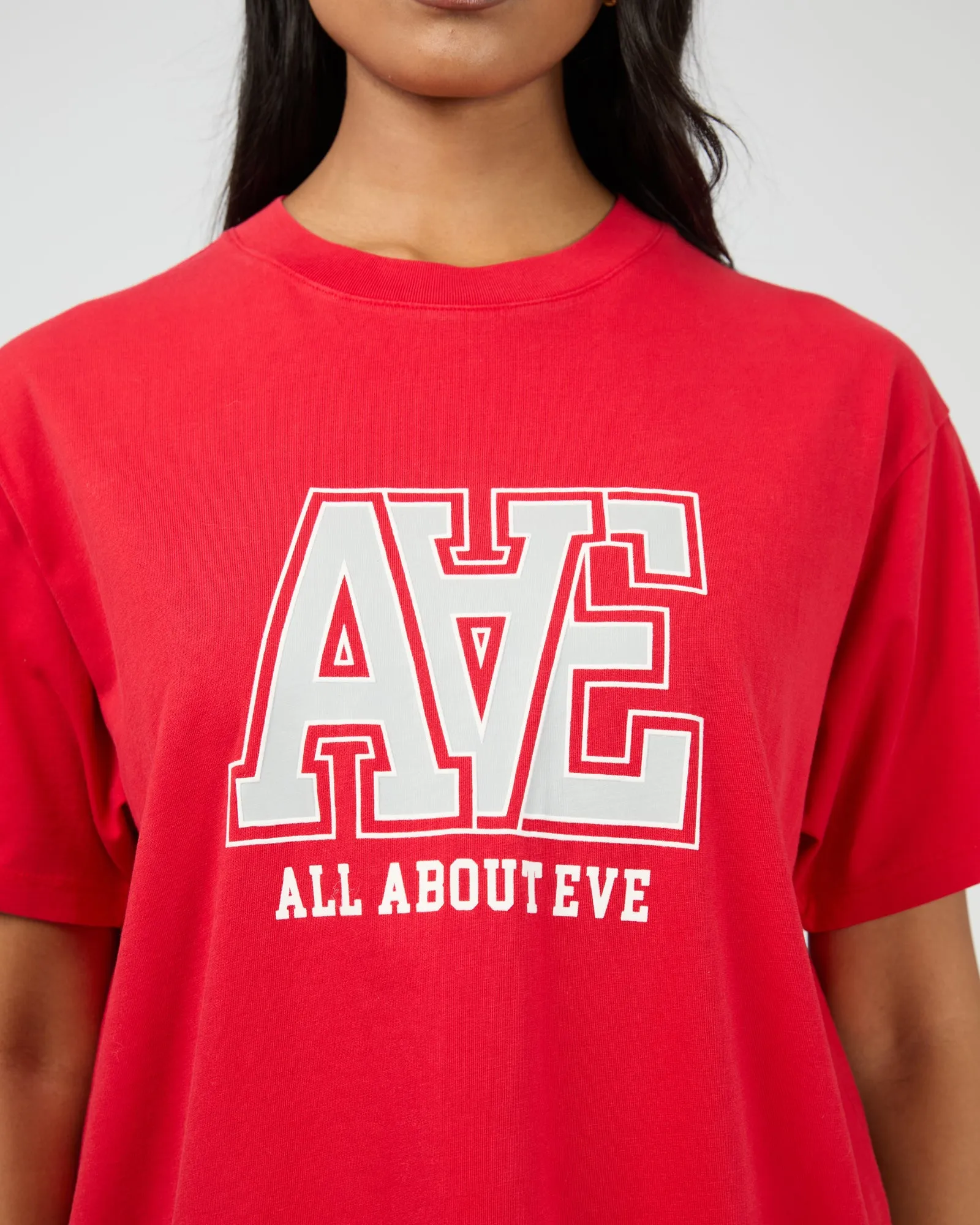 Monogram Relaxed Tee Scarlet sold by All About Eve product image thumbnail 5