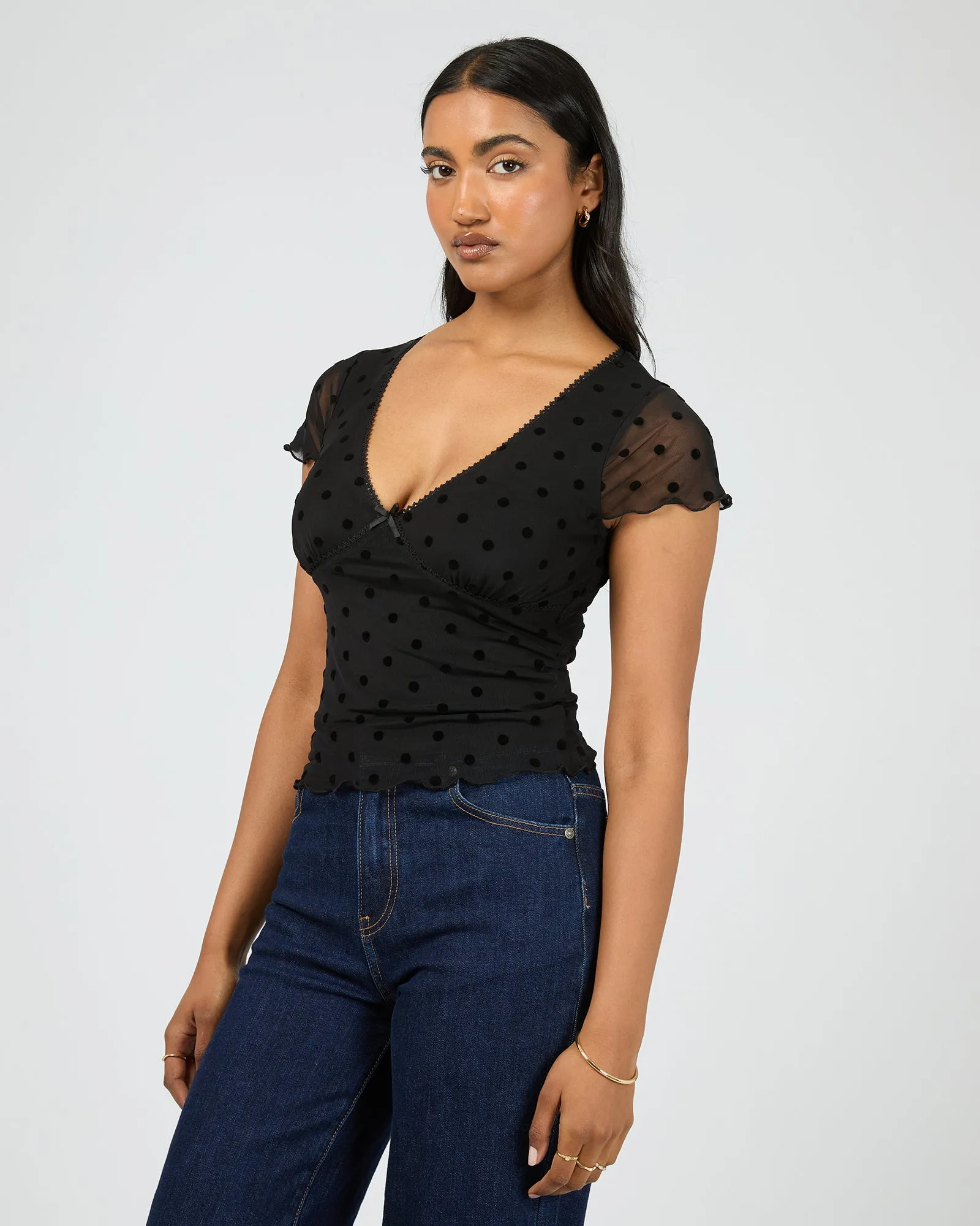 Poppy Short Sleeve Top Black sold by All About Eve product image thumbnail 4