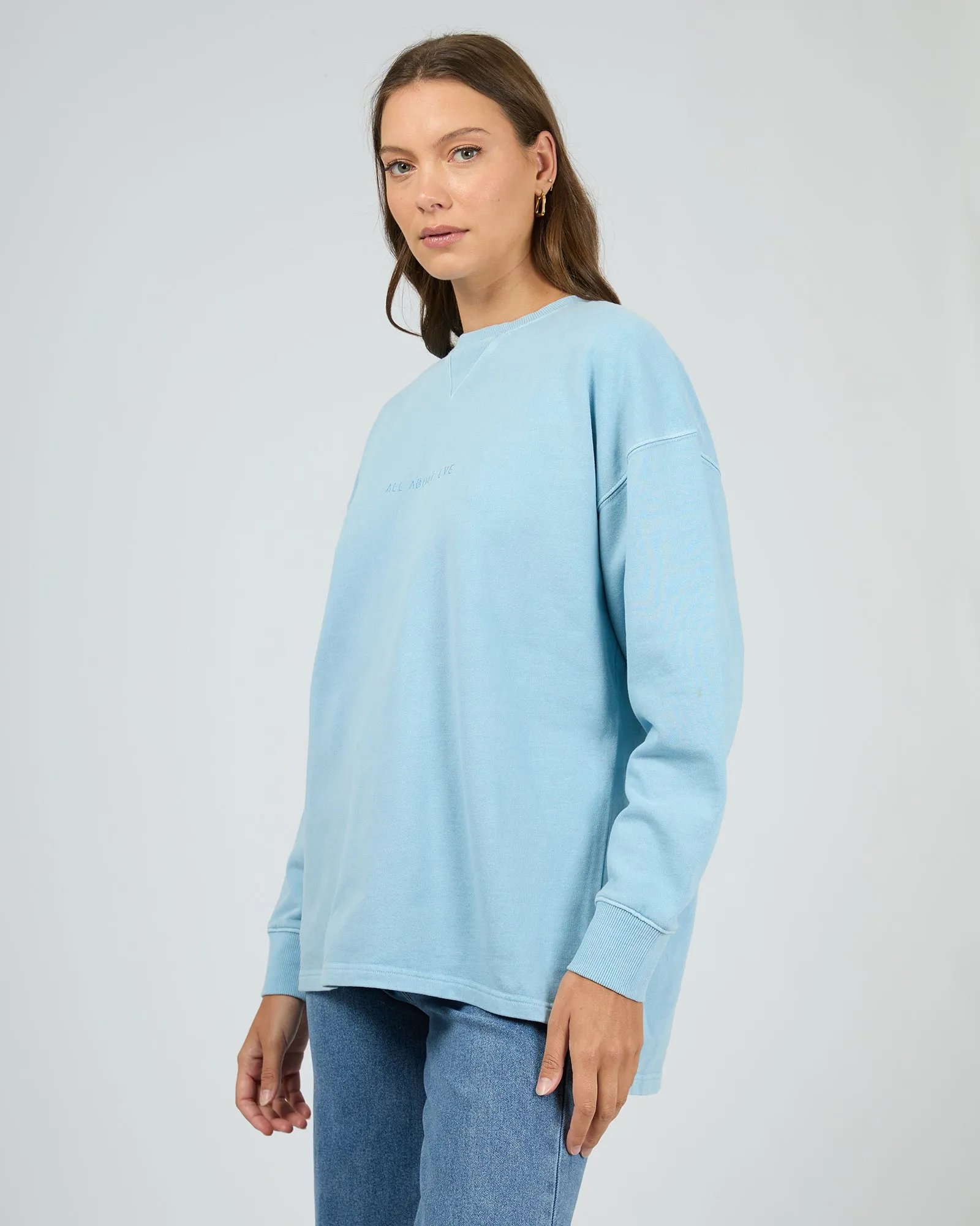 Aae Washed Relaxed Crew Vintage Blue sold by All About Eve product image thumbnail 3