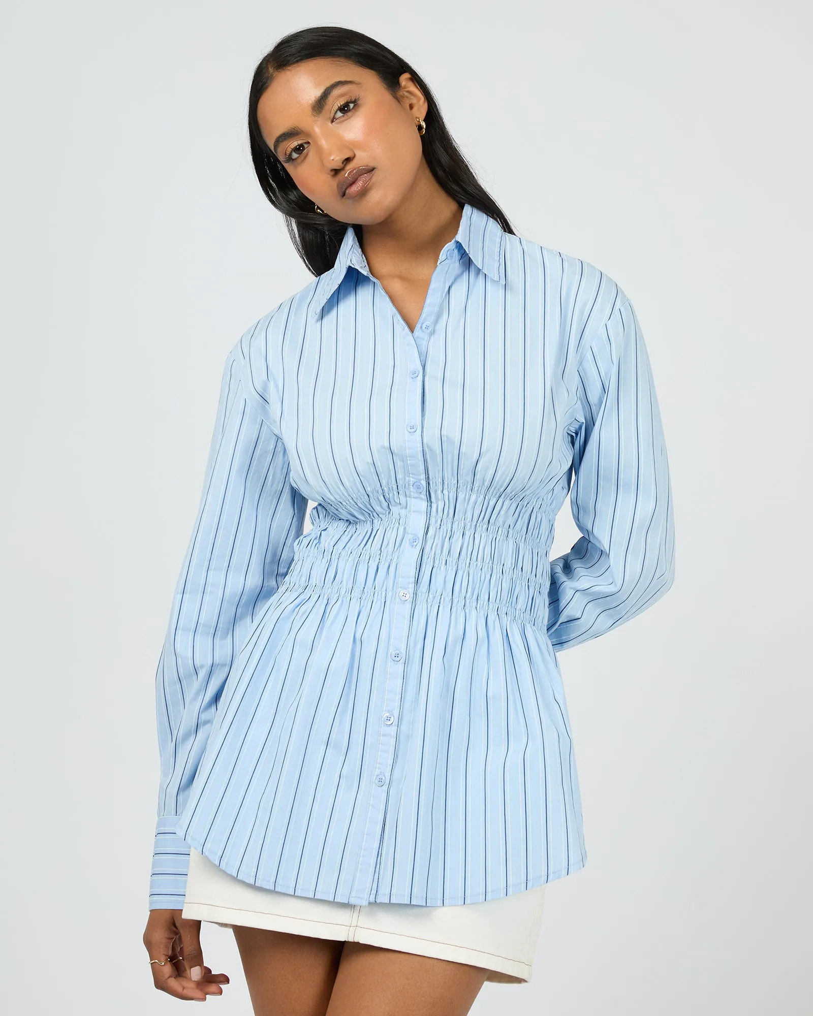 Aman Stripe Shirt Stripe sold by All About Eve