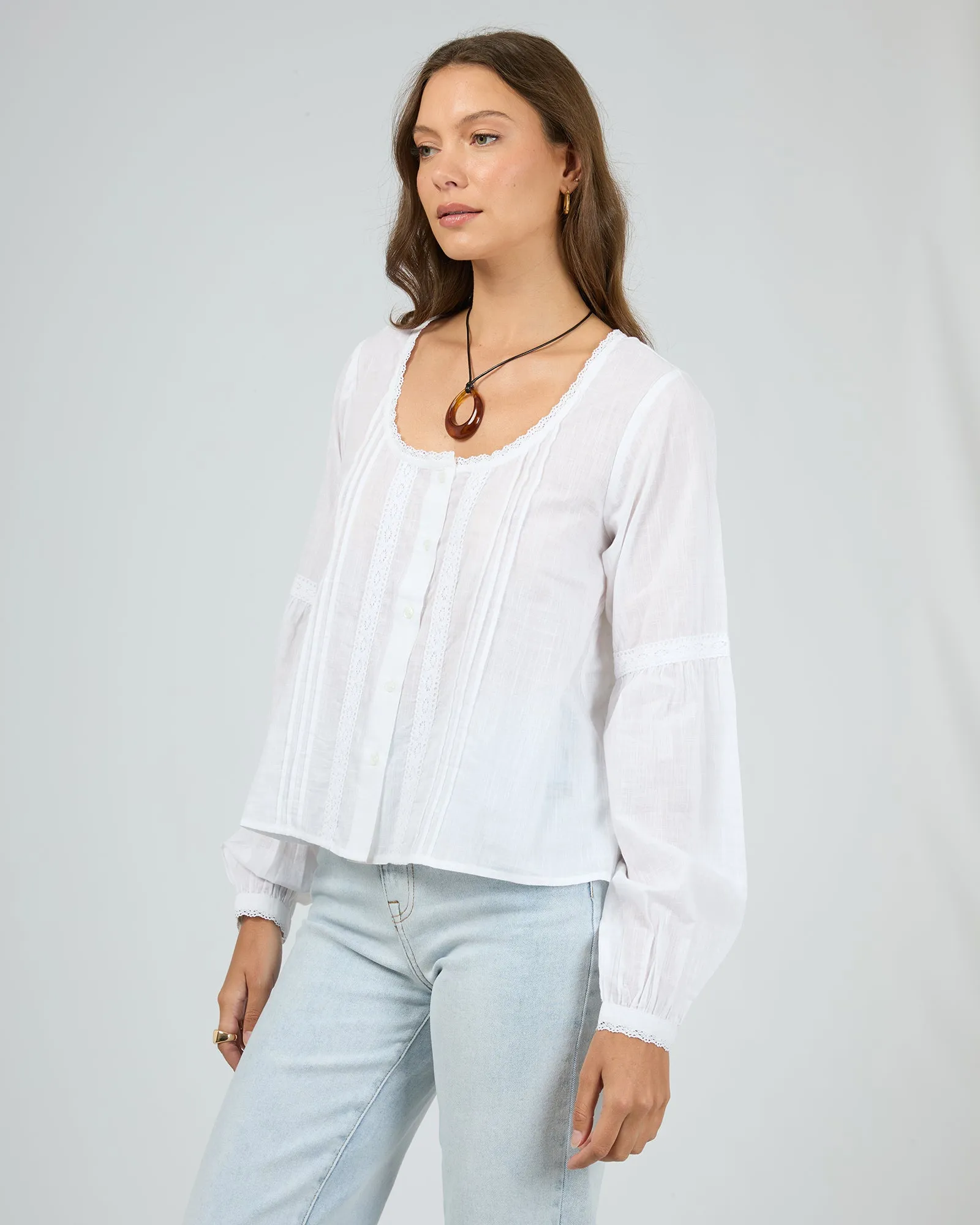 Maia Long Sleeve Top Vintage White sold by All About Eve product image thumbnail 4