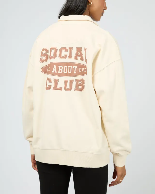 Elevated Relaxed 1/4 Zip Vanilla sold by All About Eve