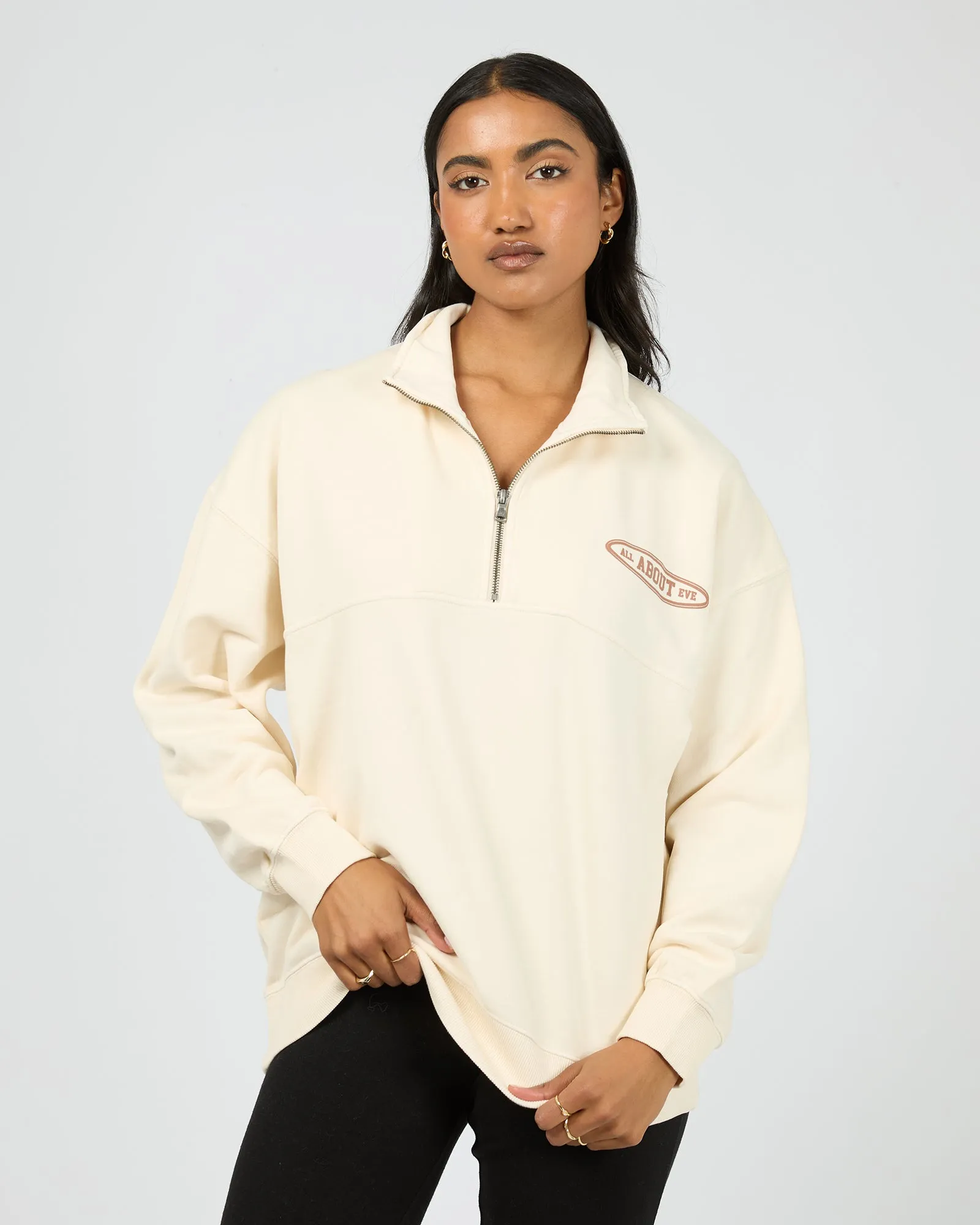 Elevated Relaxed 1/4 Zip Vanilla sold by All About Eve product image thumbnail 3