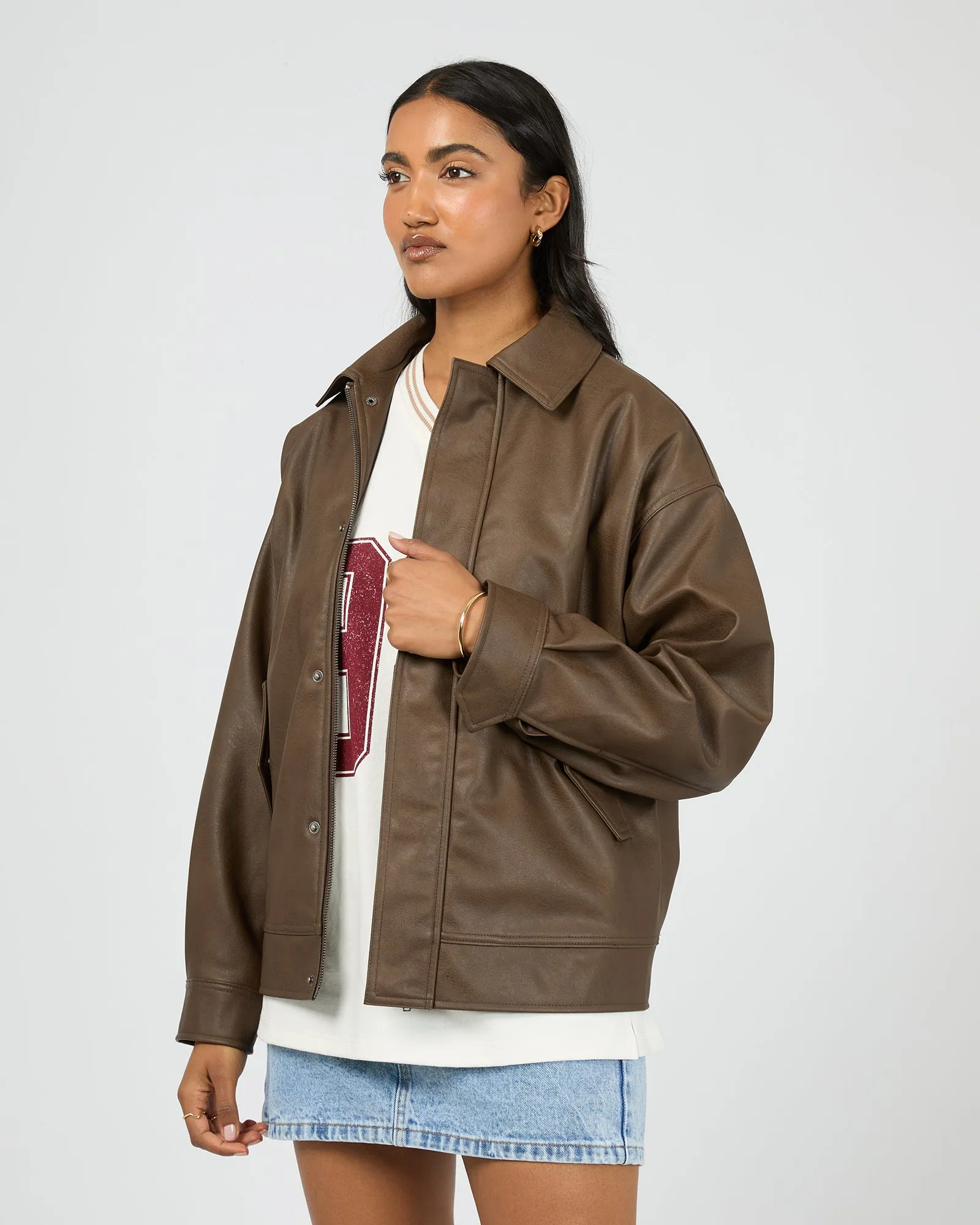 Alba Pu Bomber Brown sold by All About Eve product image thumbnail 4