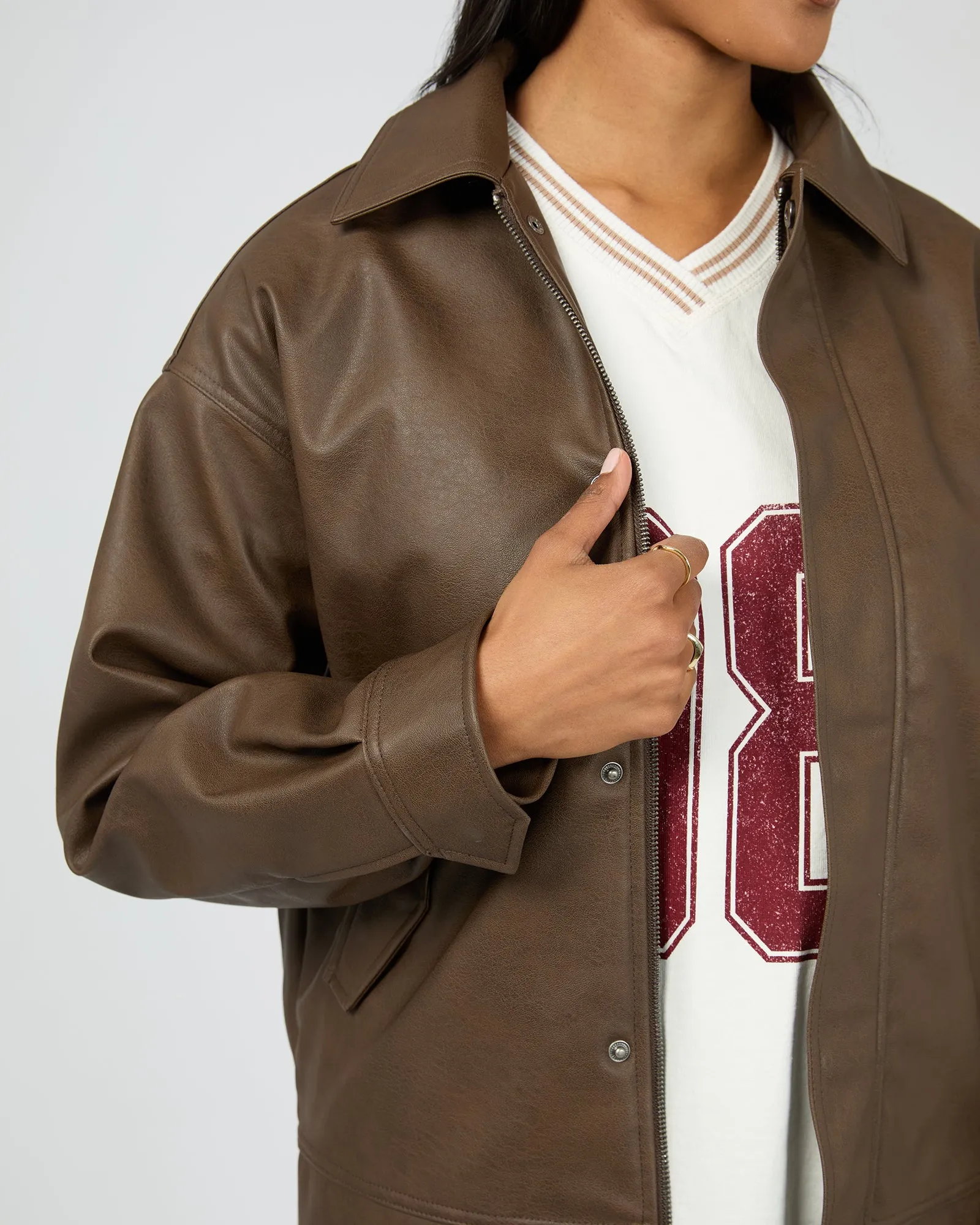 Alba Pu Bomber Brown sold by All About Eve product image thumbnail 5