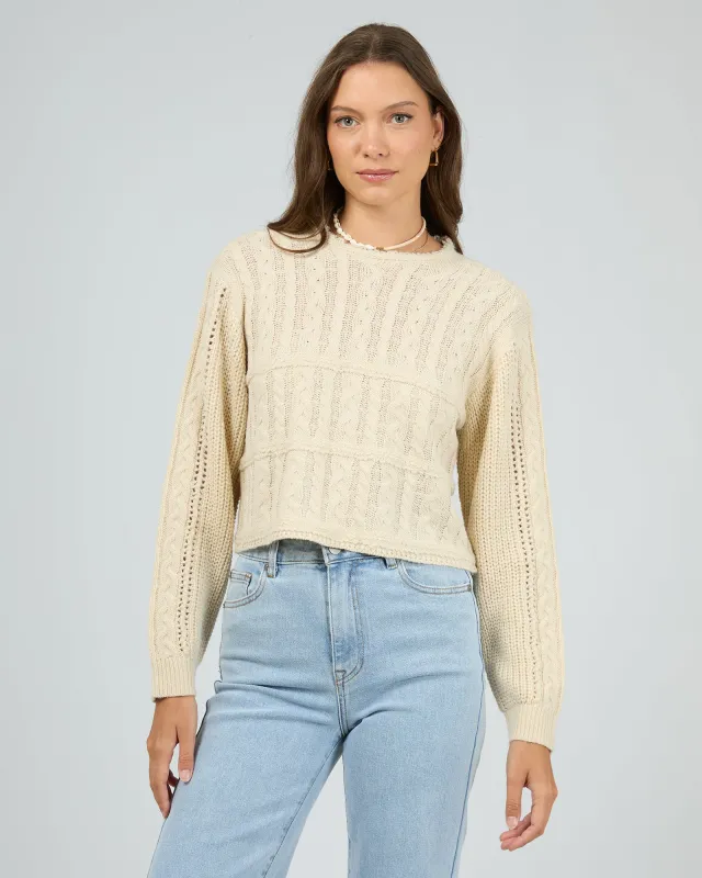 Whitney Knit Sweater Vanilla sold by All About Eve
