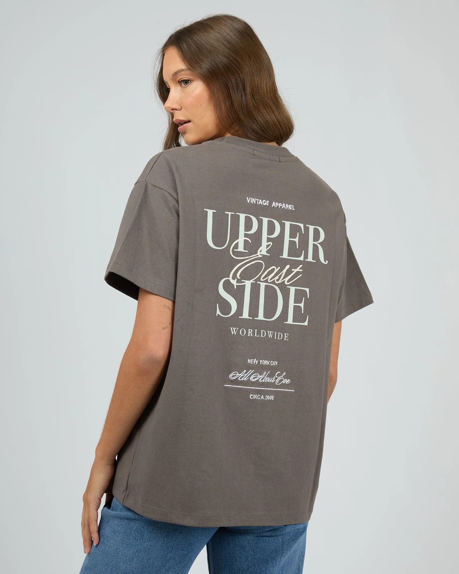 East Side Relaxed Tee Charcoal sold by All About Eve