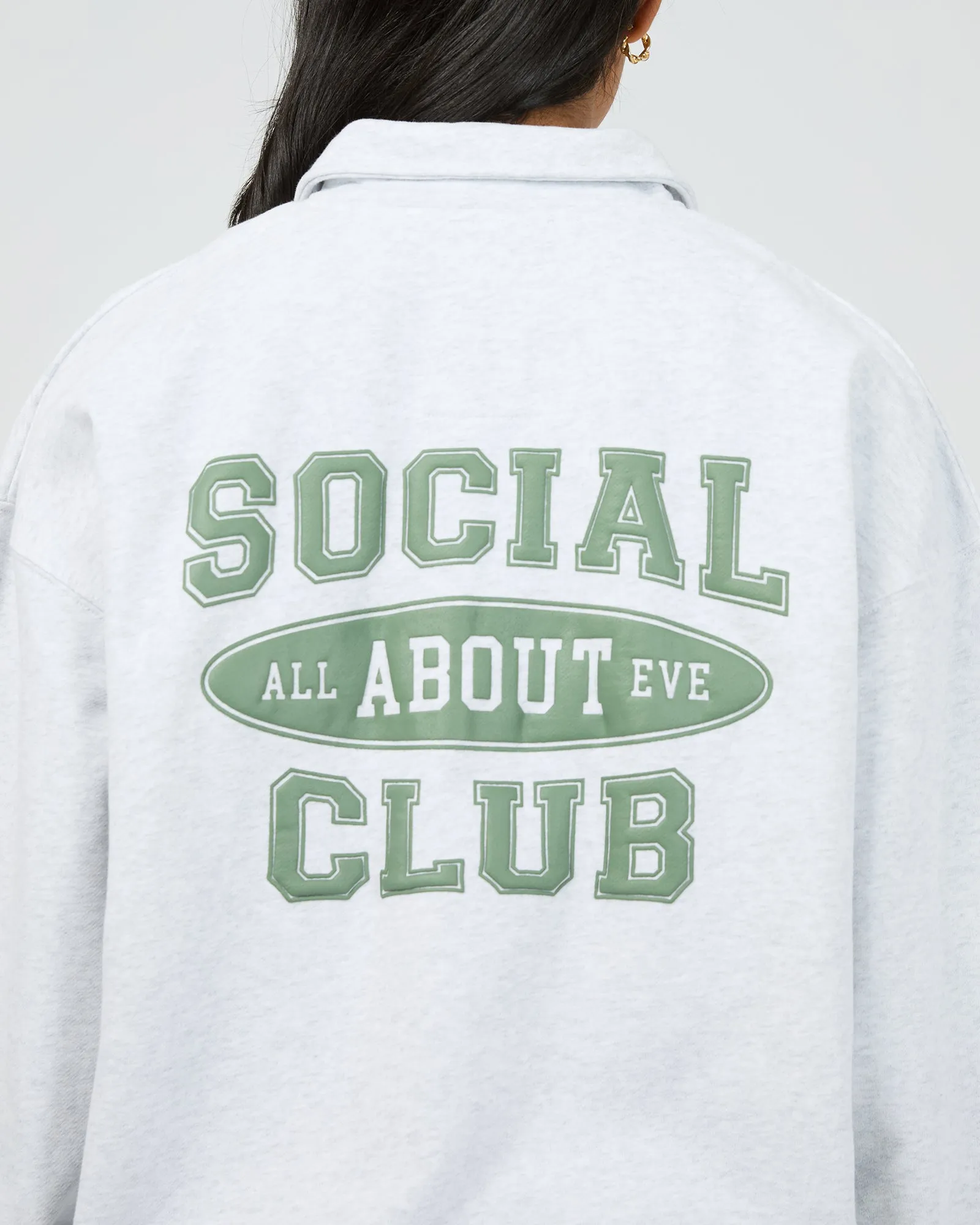 Elevated Relaxed 1/4 Zip Snow Marle sold by All About Eve product image thumbnail 5