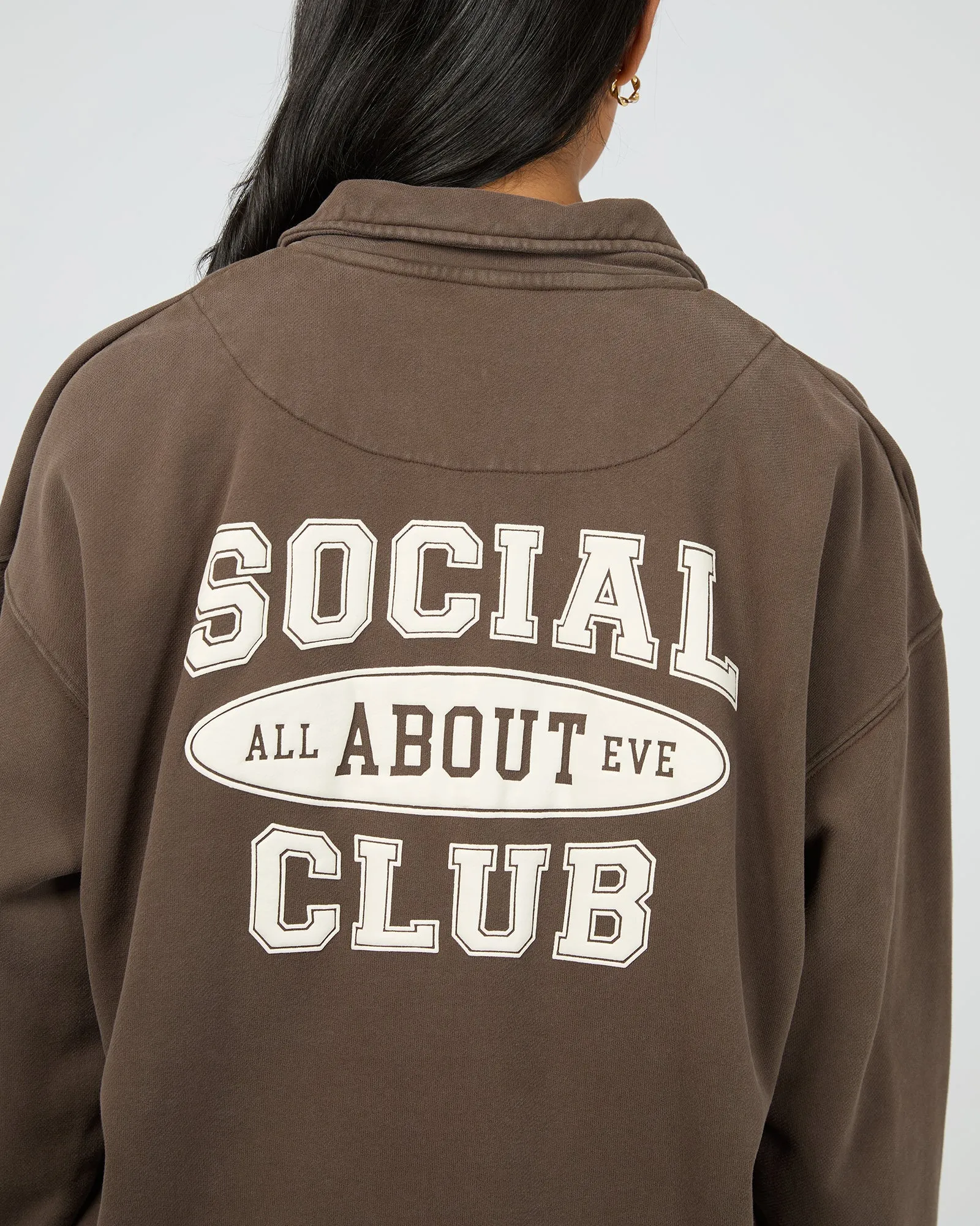 Elevated Relaxed 1/4 Zip Brown sold by All About Eve product image thumbnail 5