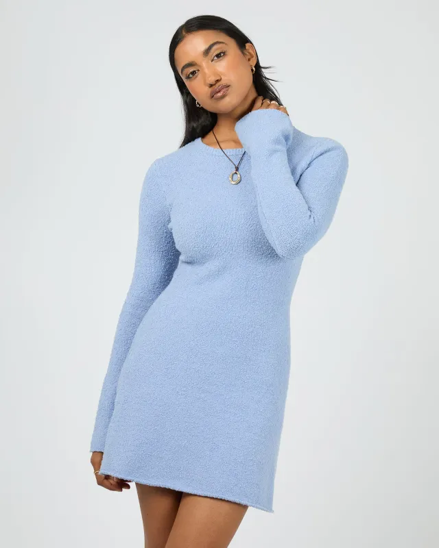 River Knit Mini Dress Vintage Blue sold by All About Eve
