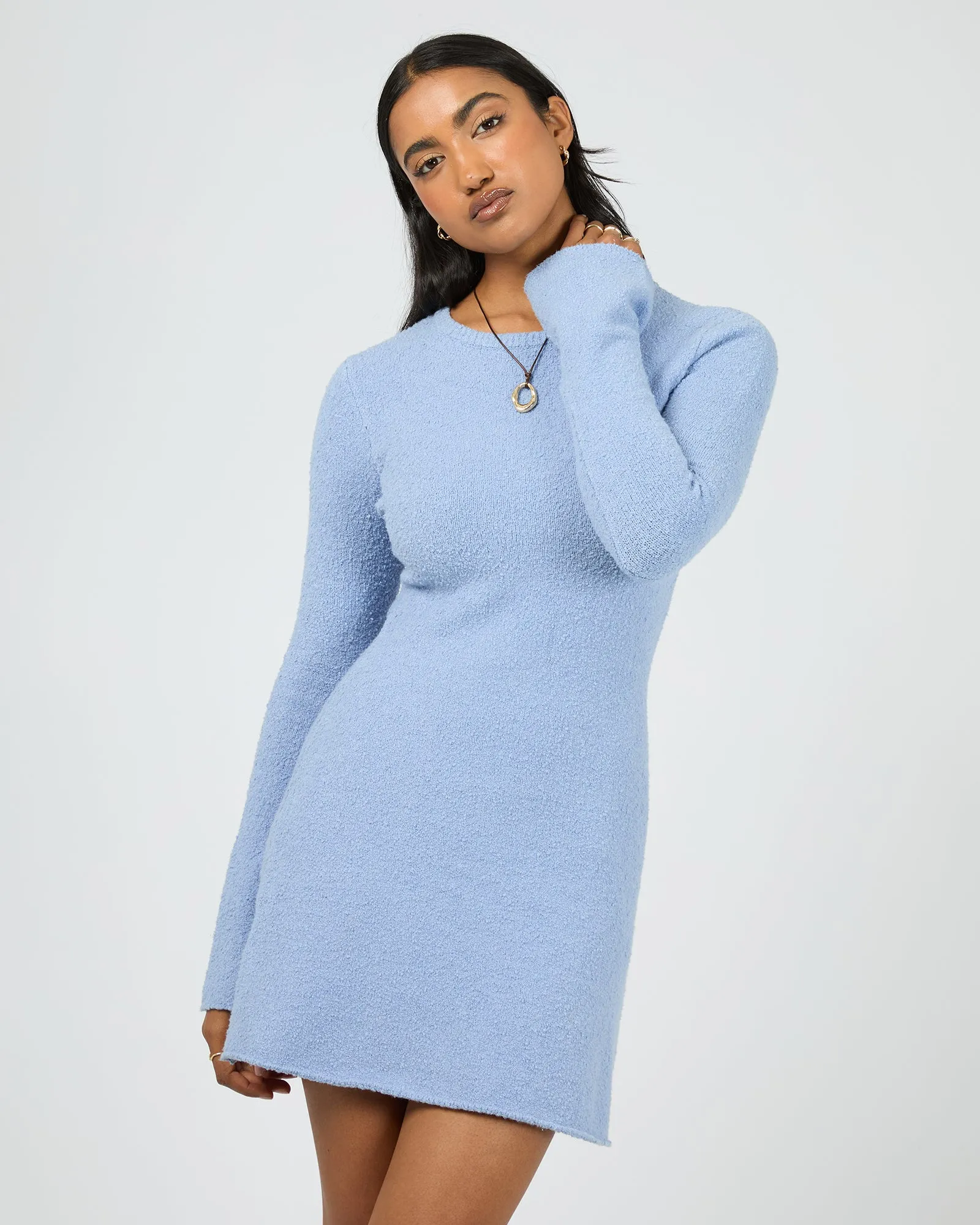 River Knit Mini Dress Vintage Blue sold by All About Eve