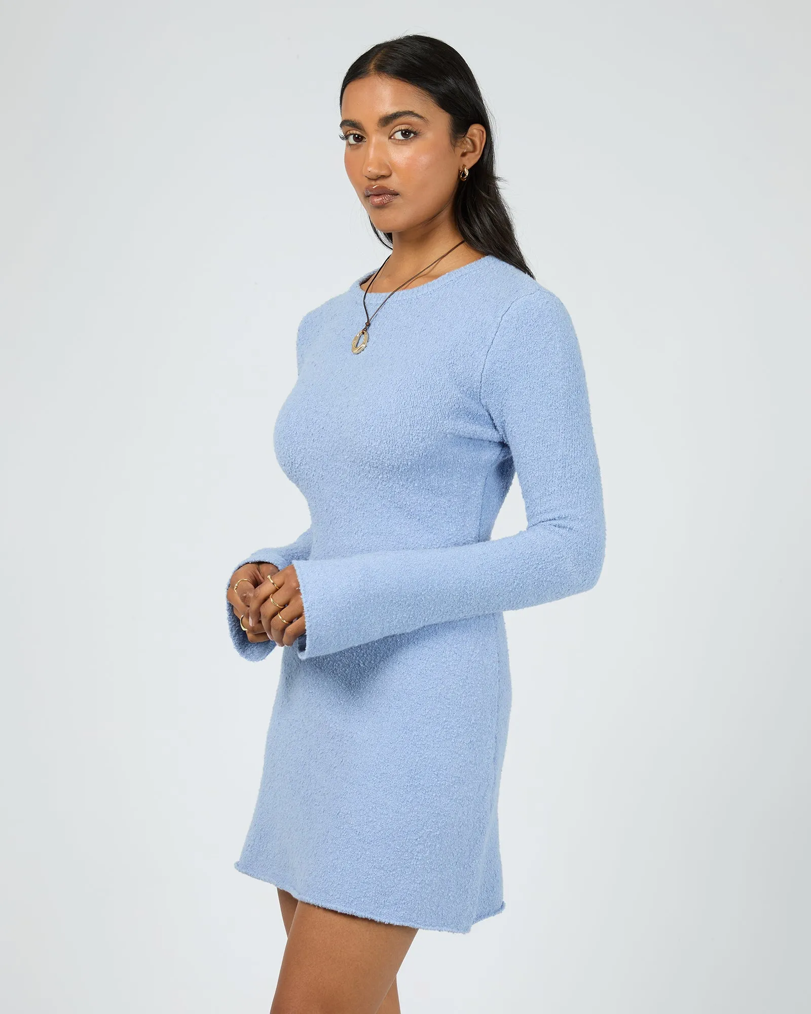 River Knit Mini Dress Vintage Blue sold by All About Eve product image thumbnail 4