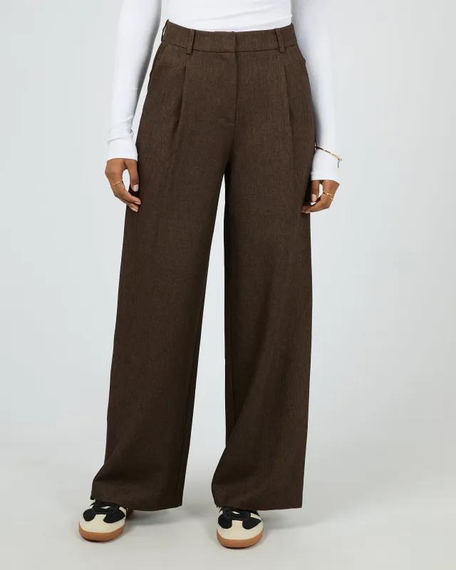 Romy Wide Leg Pant Brown sold by All About Eve