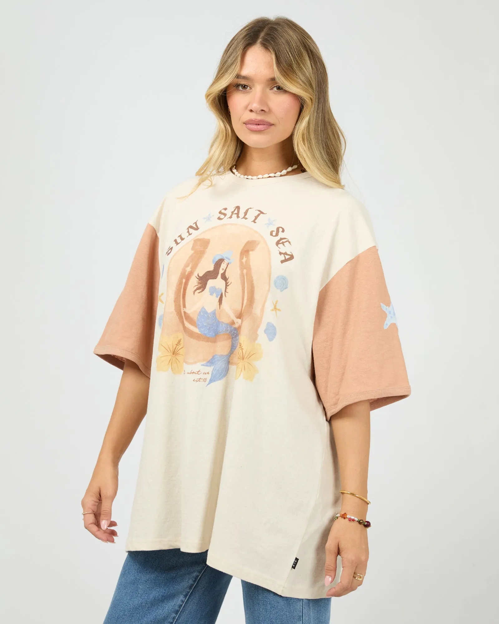 Sun Salt Sea Oversized Tee Vanilla sold by All About Eve product image thumbnail 4