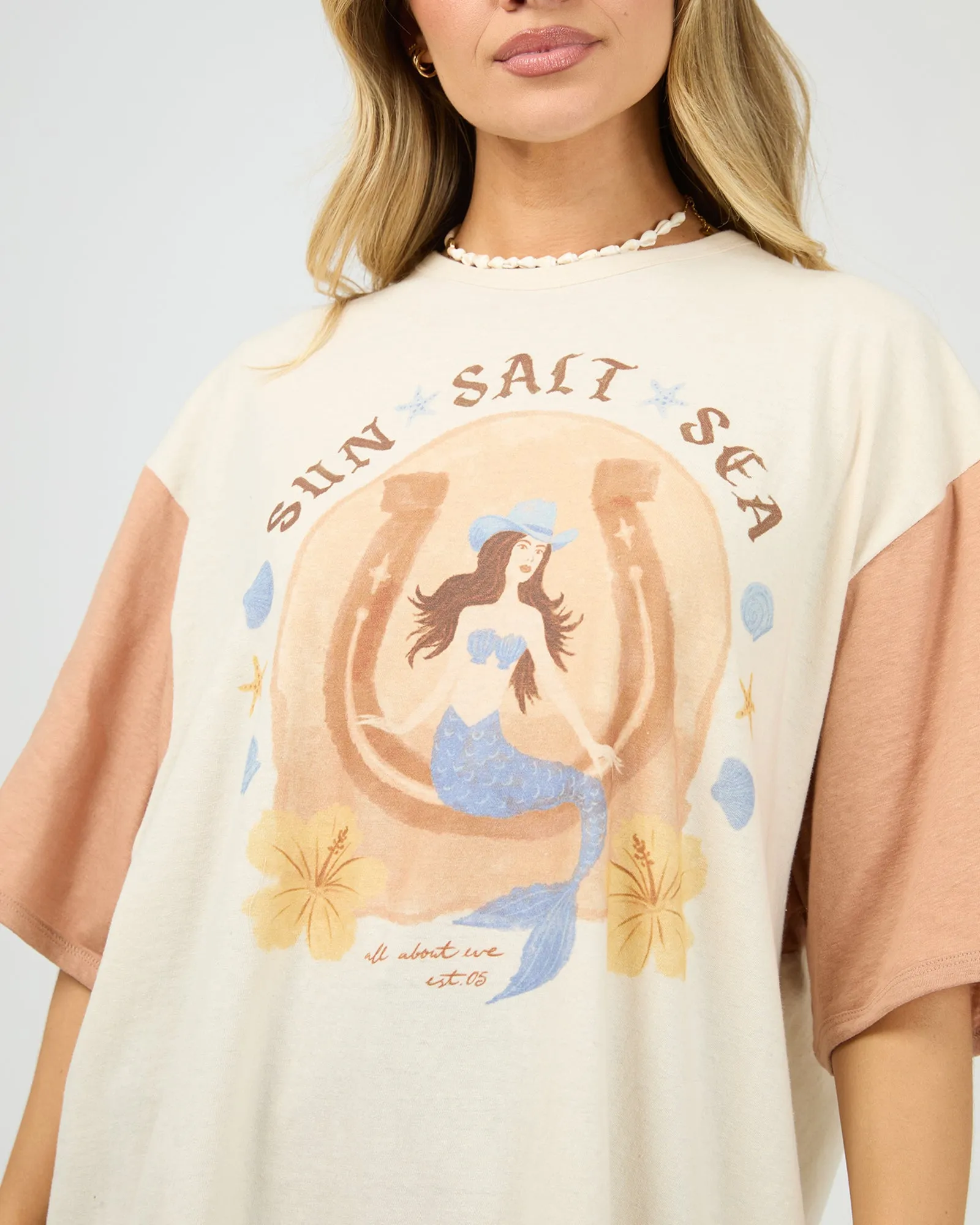 Sun Salt Sea Oversized Tee Vanilla sold by All About Eve product image thumbnail 5