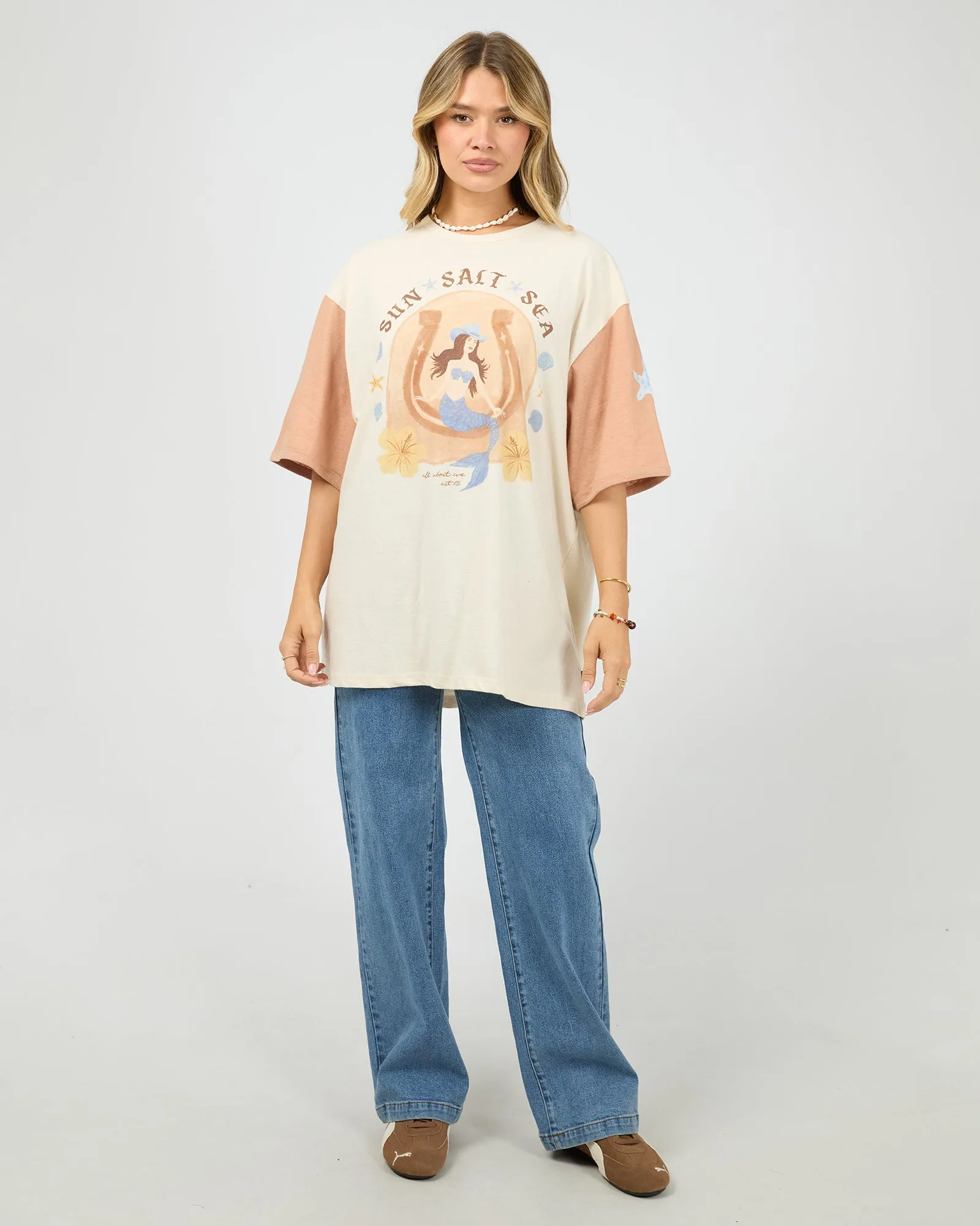 Sun Salt Sea Oversized Tee Vanilla sold by All About Eve product image thumbnail 2