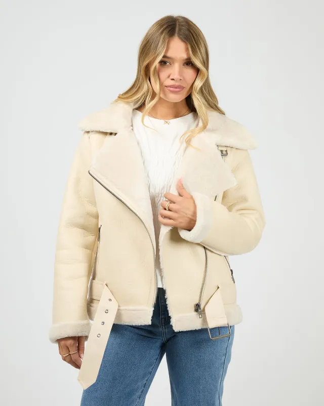 Rory Aviator Jacket Vanilla sold by All About Eve