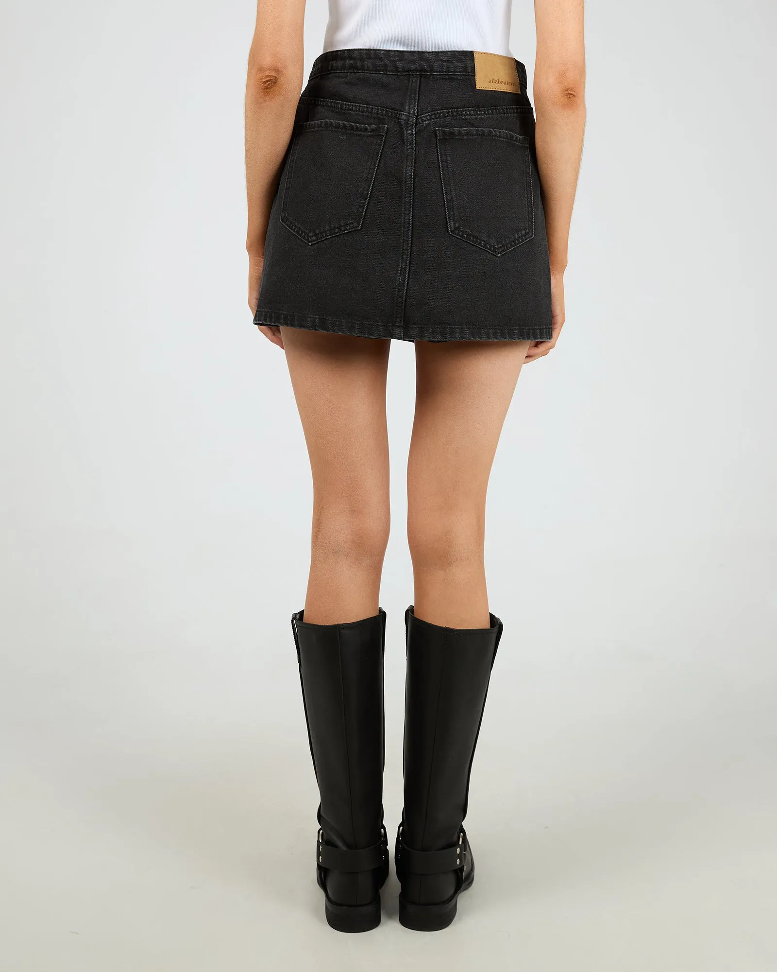 Lenni Mini Skort Washed Black sold by All About Eve product image thumbnail 3