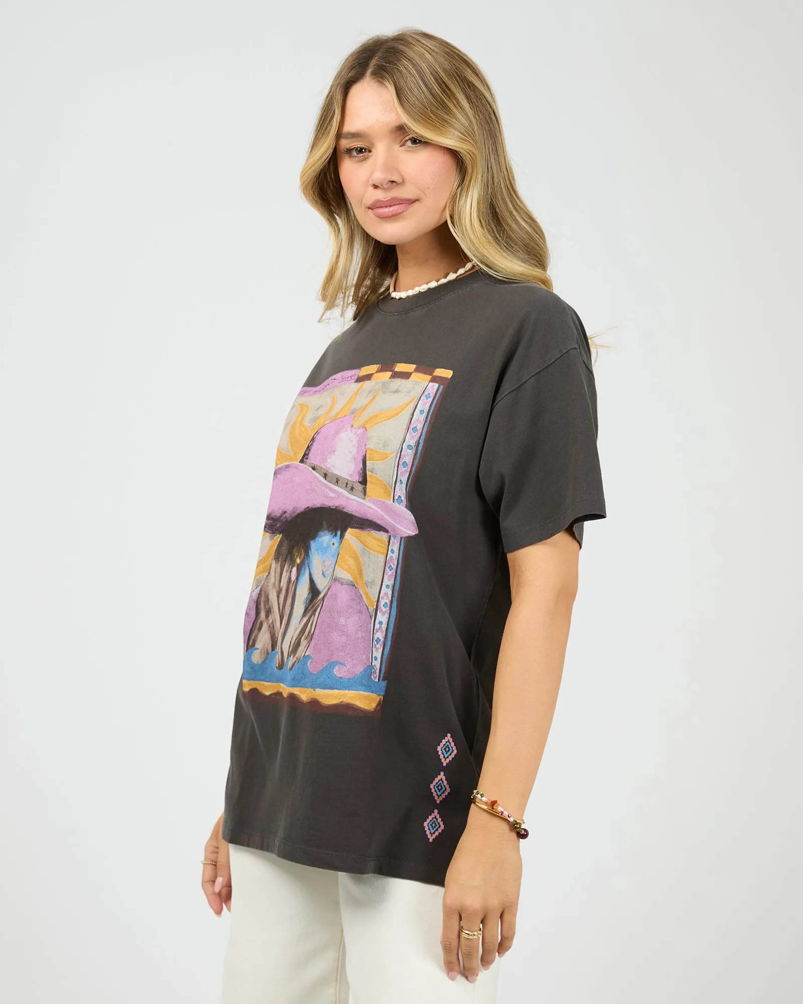 Calamity Sun Relaxed Tee Washed Black sold by All About Eve product image thumbnail 4