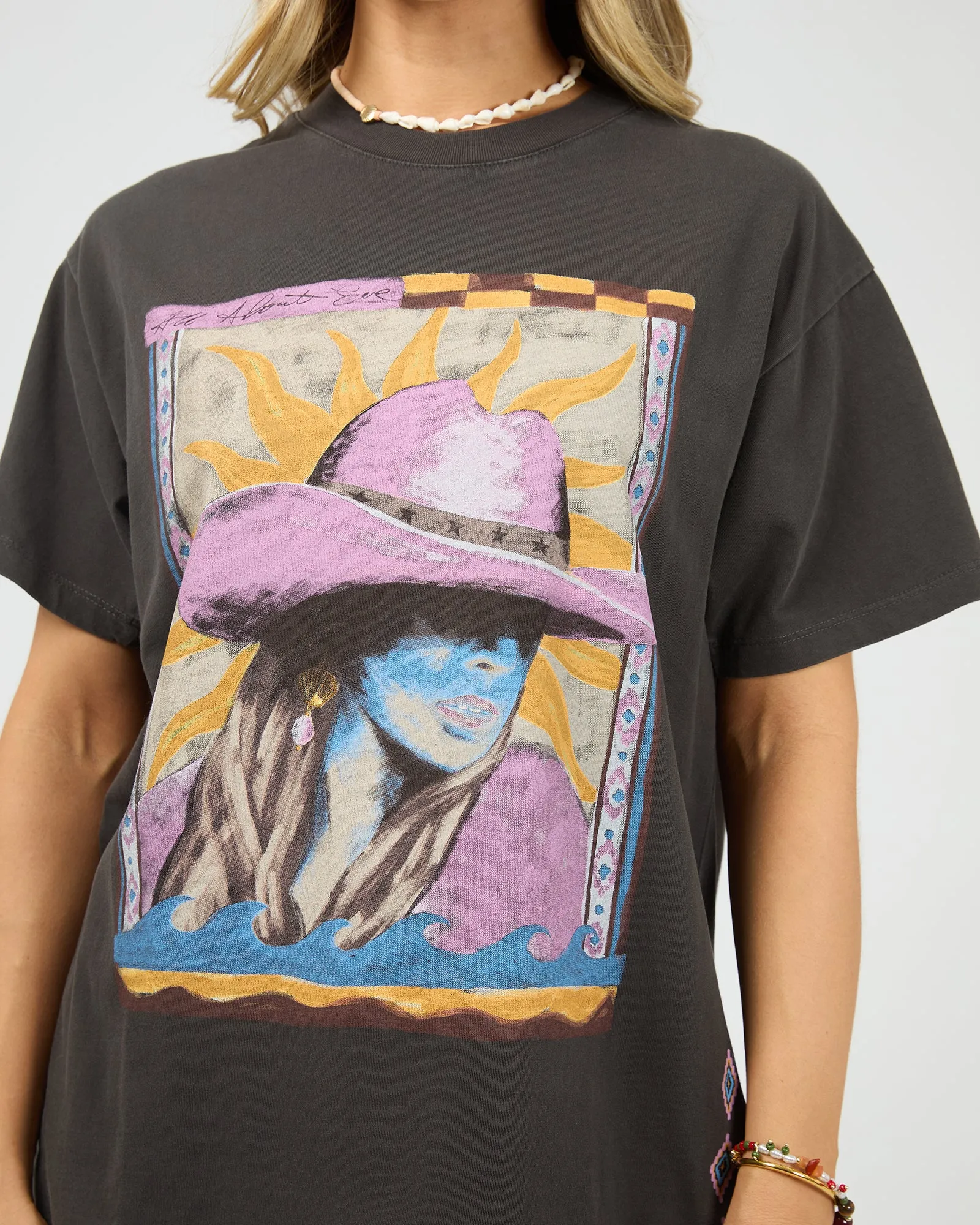 Calamity Sun Relaxed Tee Washed Black sold by All About Eve product image thumbnail 5