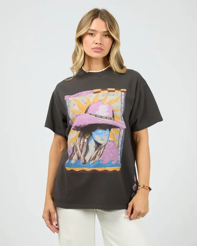 Calamity Sun Relaxed Tee Washed Black sold by All About Eve