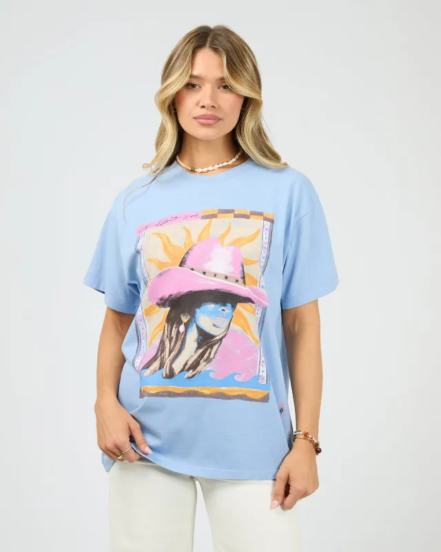 Calamity Sun Relaxed Tee Light Blue sold by All About Eve