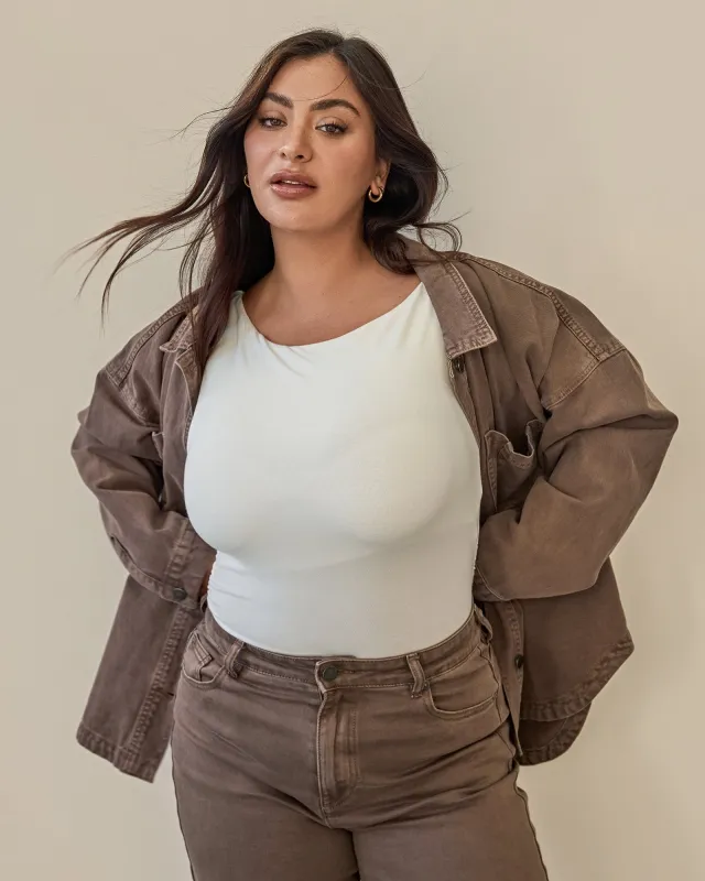 Dale Shacket Cocoa made by All About Eve