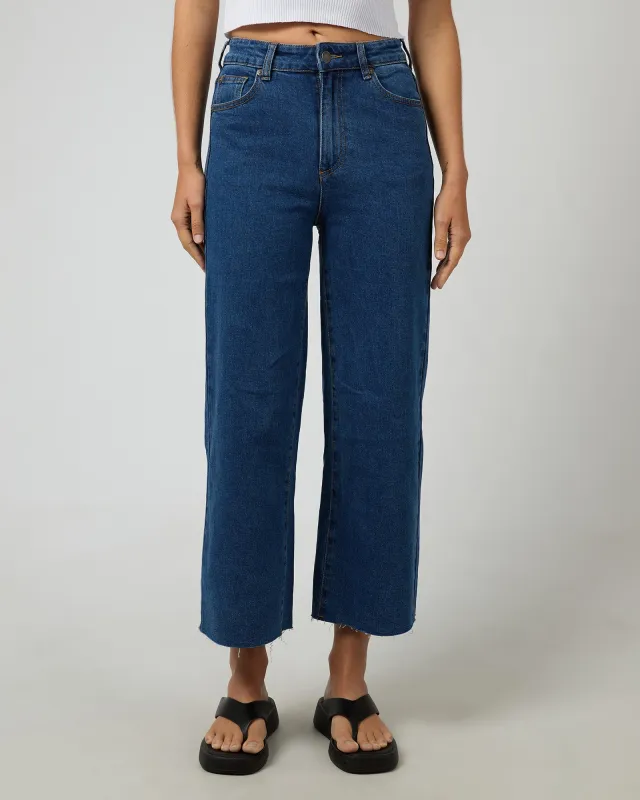 Charlie High Rise Wide Leg Jean Mid Blue sold by All About Eve