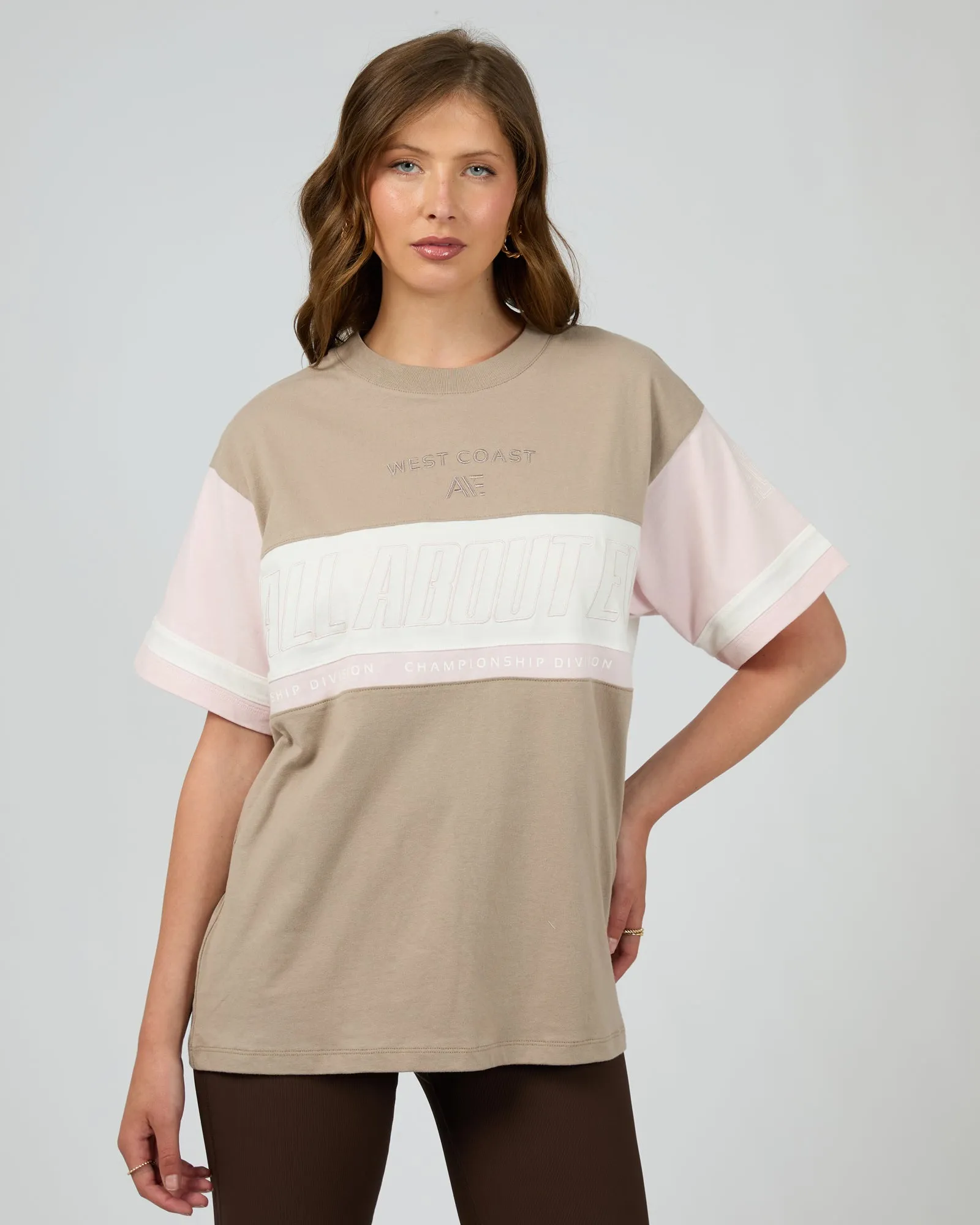 Performance Relaxed Tee Stone sold by All About Eve