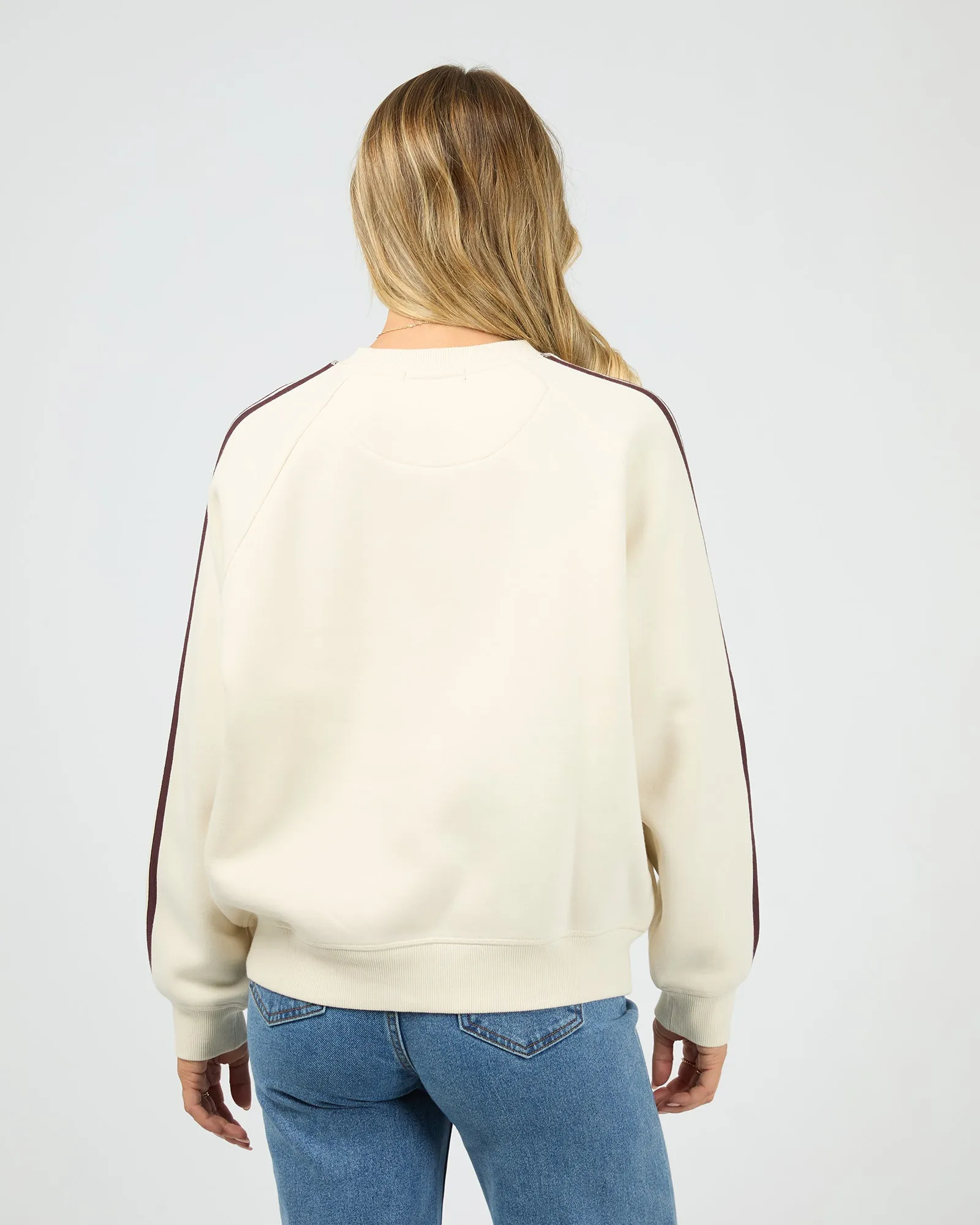 College Contrast Raglan Crew Vanilla sold by All About Eve product image thumbnail 3