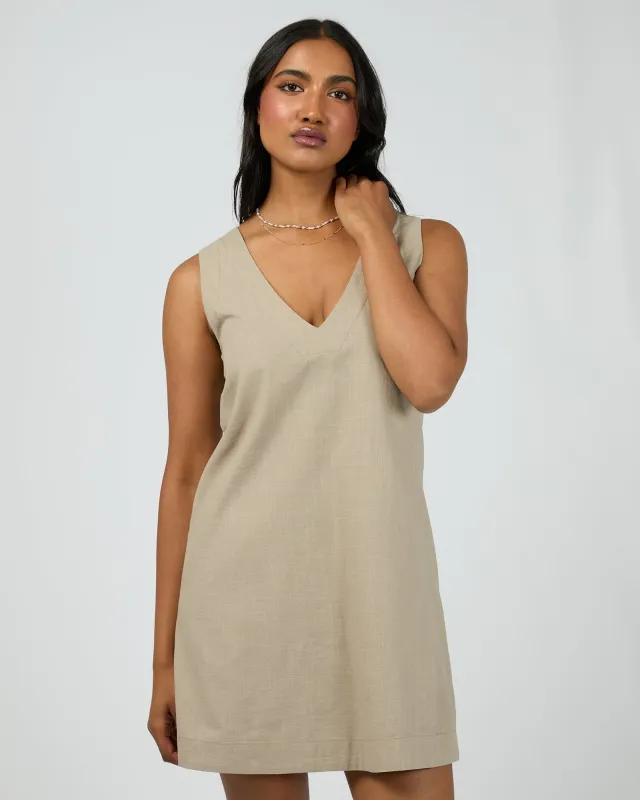 Essential Mini Dress Stone sold by All About Eve