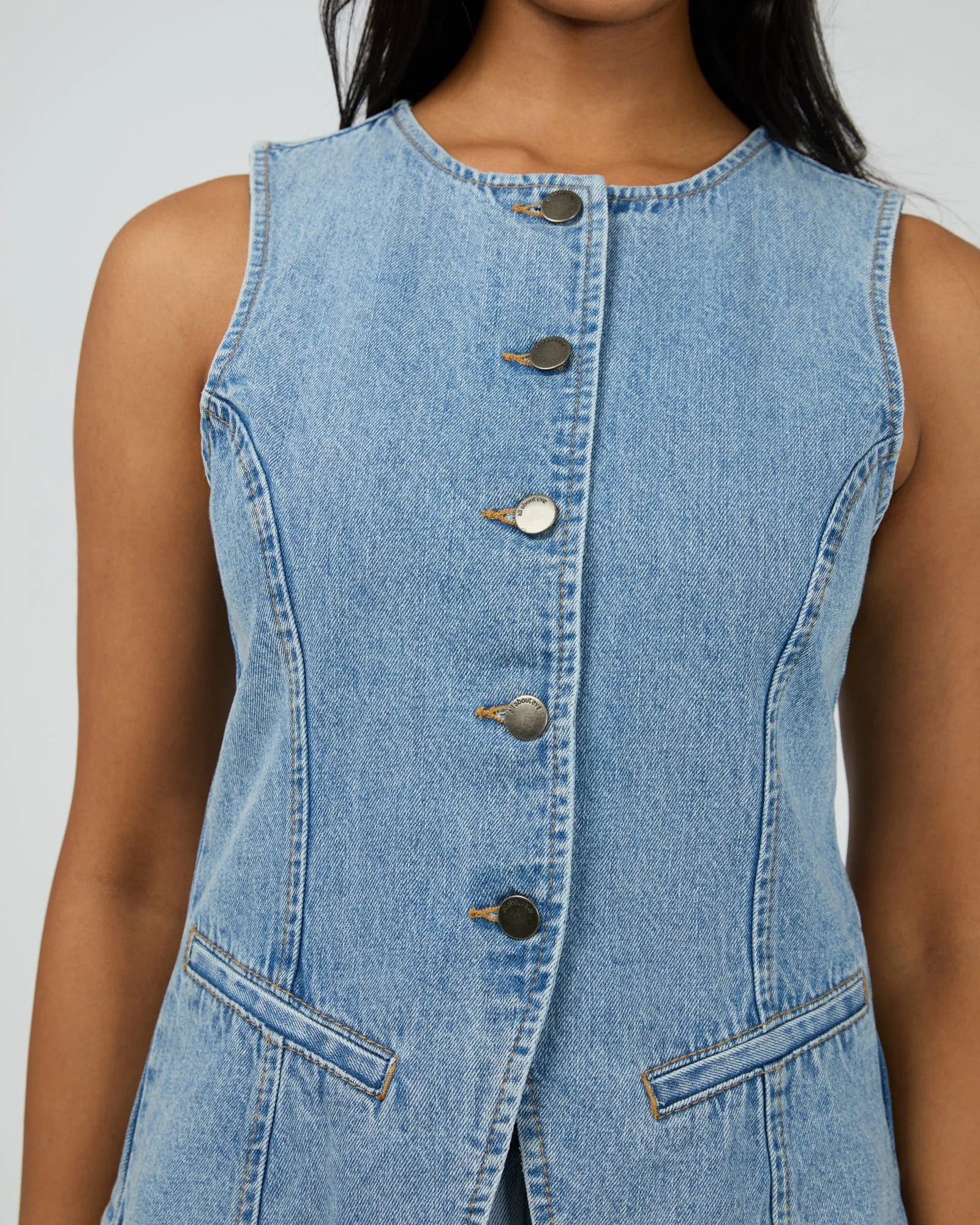 Lena Denim Vest Light Blue sold by All About Eve product image thumbnail 5