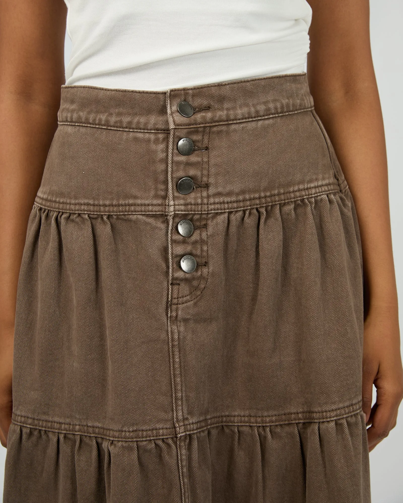 Coco Denim Maxi Skirt Cocoa sold by All About Eve product image thumbnail 5
