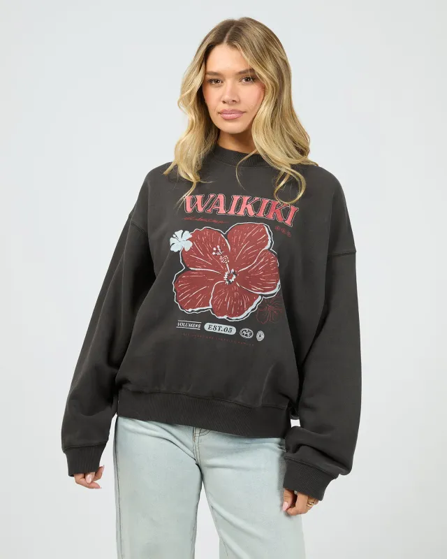 Hibiscus Box Crew Washed Black made by All About Eve