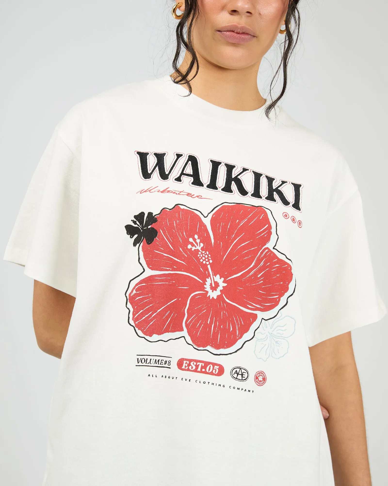 Hibiscus Relaxed Tee Vintage White sold by All About Eve product image thumbnail 5