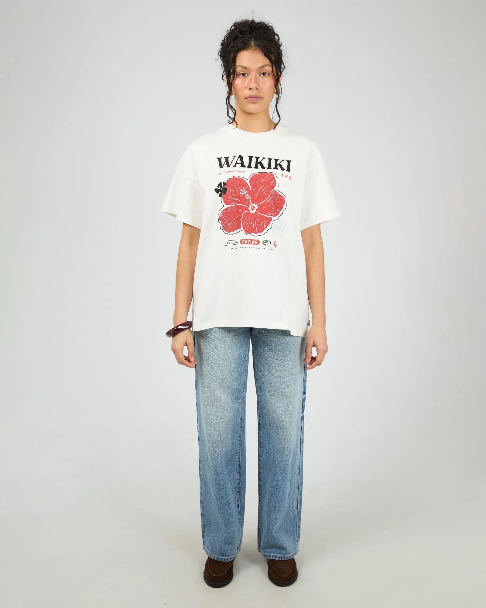 Hibiscus Relaxed Tee Vintage White sold by All About Eve product image thumbnail 2