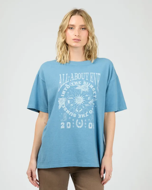 Into The Sunset Relaxed Tee Blue sold by All About Eve