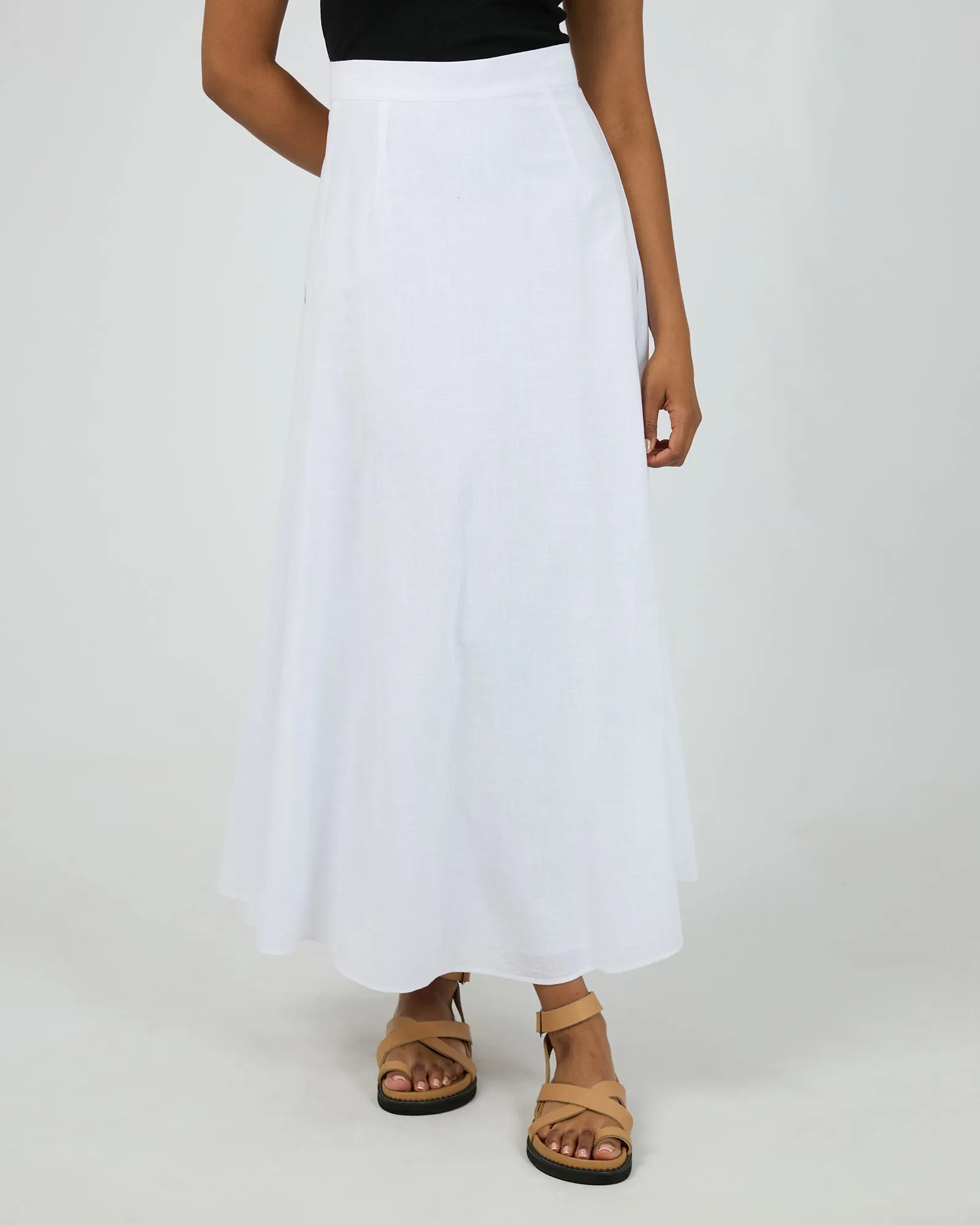 Essential Maxi Skirt White sold by All About Eve