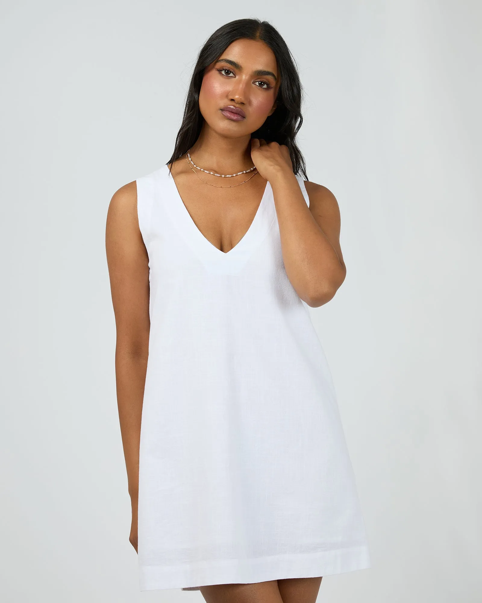 Essential Mini Dress White sold by All About Eve