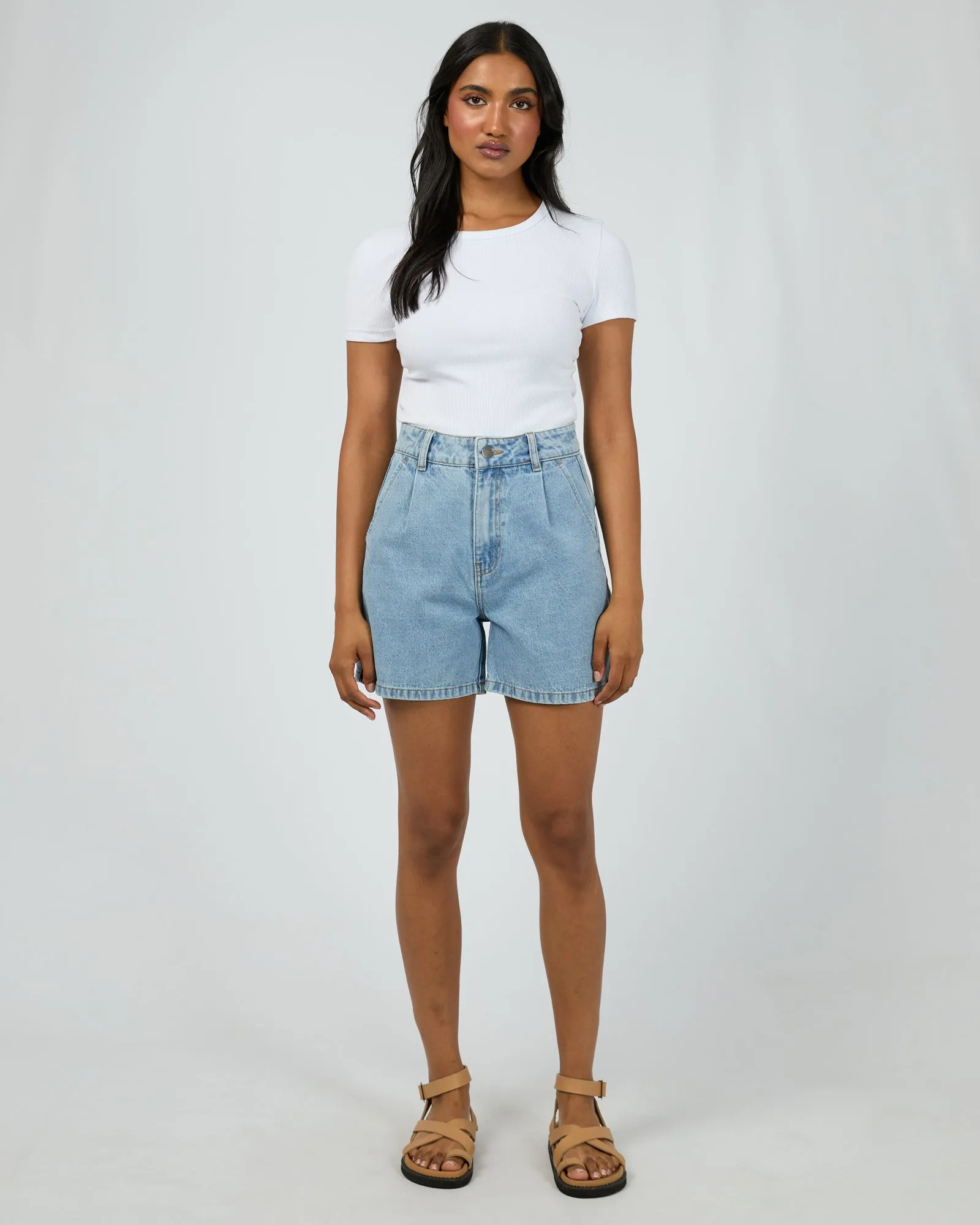 Stevie Denim Short Light Blue sold by All About Eve product image thumbnail 3