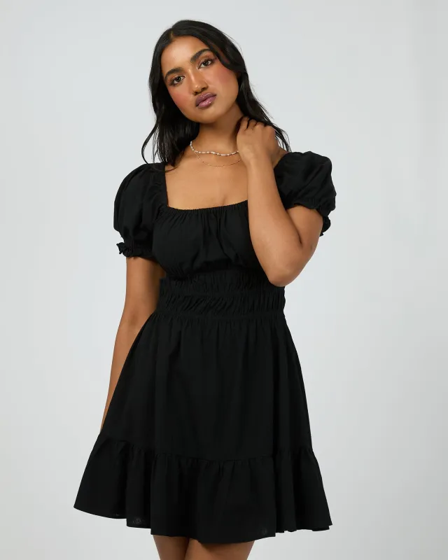 Essential Ss Mini Dress Black sold by All About Eve