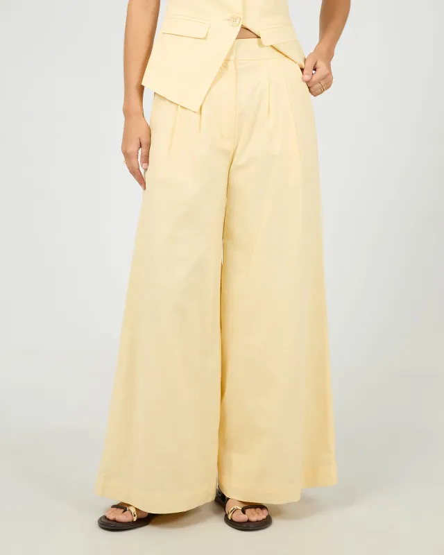 Alessa Linen Pant Yellow sold by All About Eve